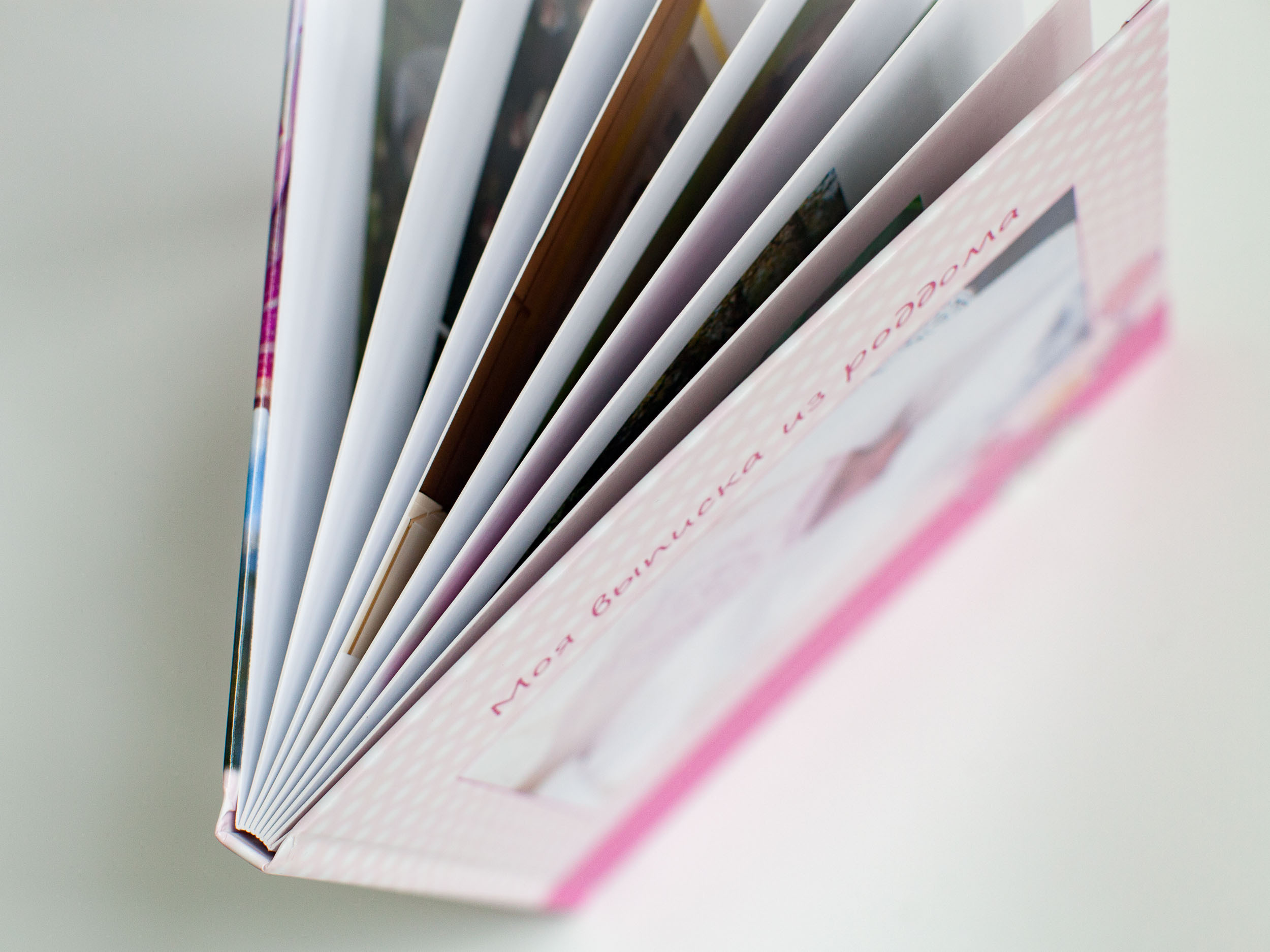 Переплет фотоальбома о выписке из роддома