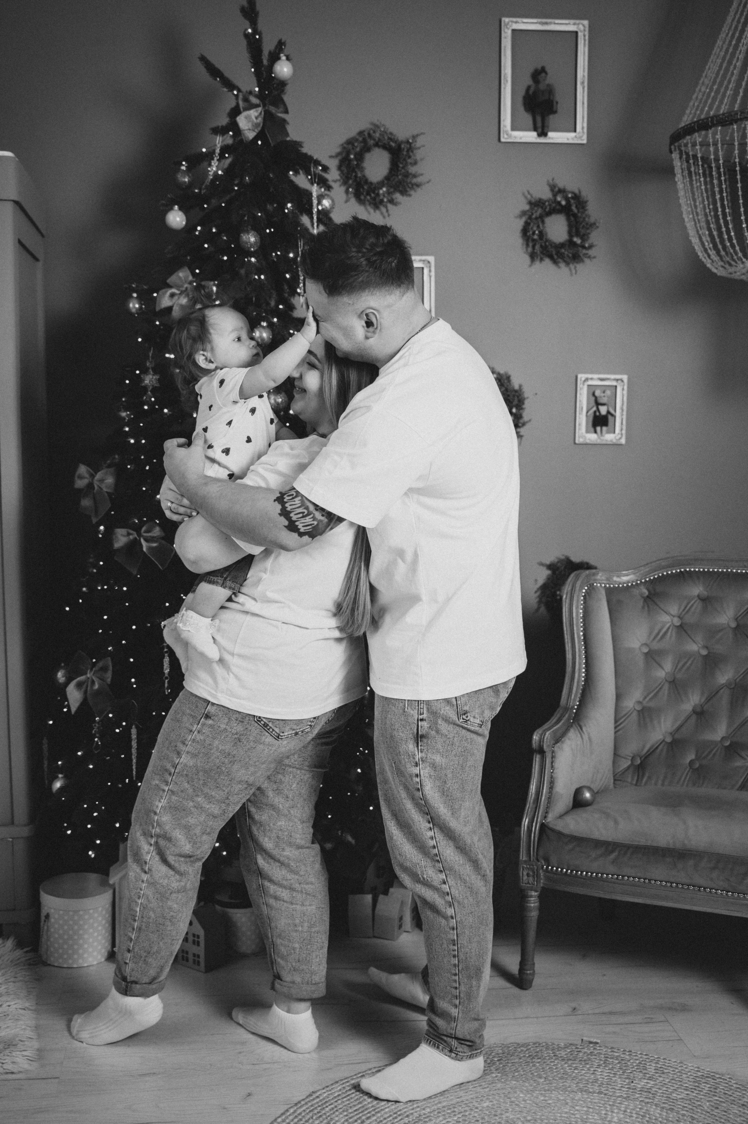 Новогодняя для Дианы, Максима и Варюши. Семейный фотограф в Минске Дарья Дреко