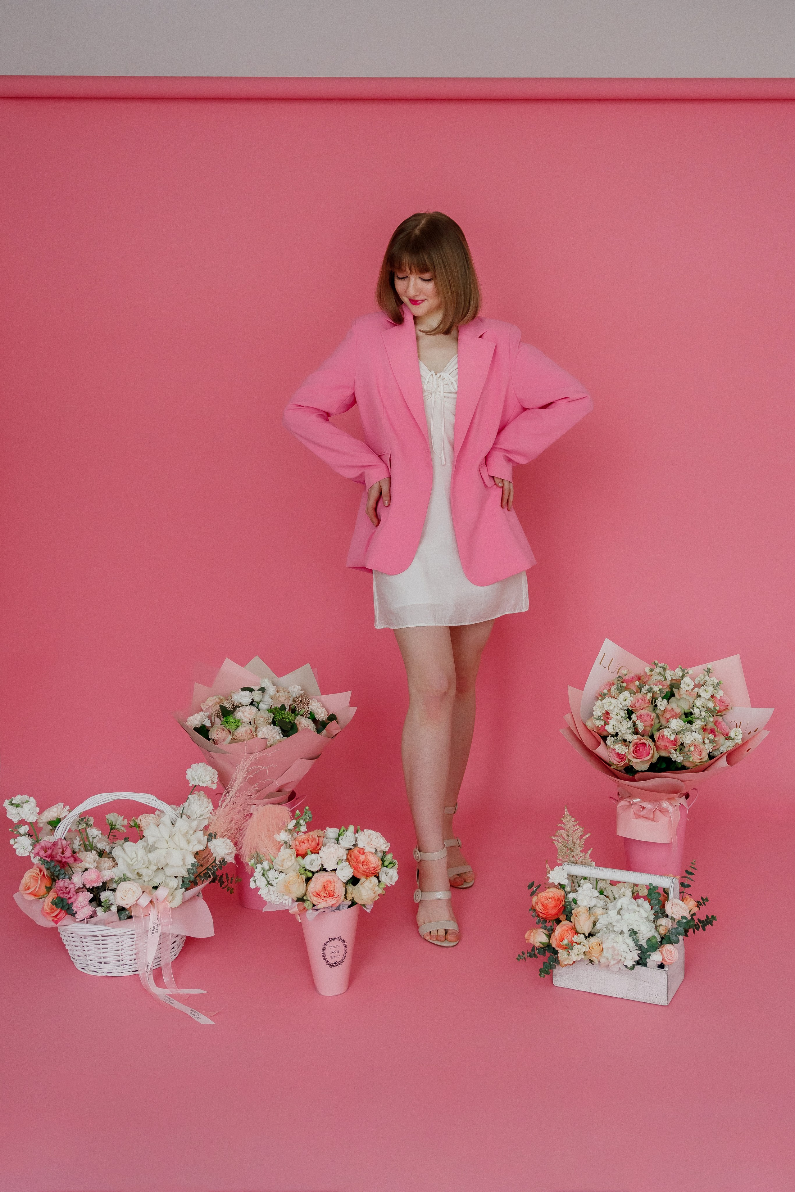 Контент-съёмка для салона цветов. Розовый зал. Фотограф Марина Юдина. Подольск, Москва