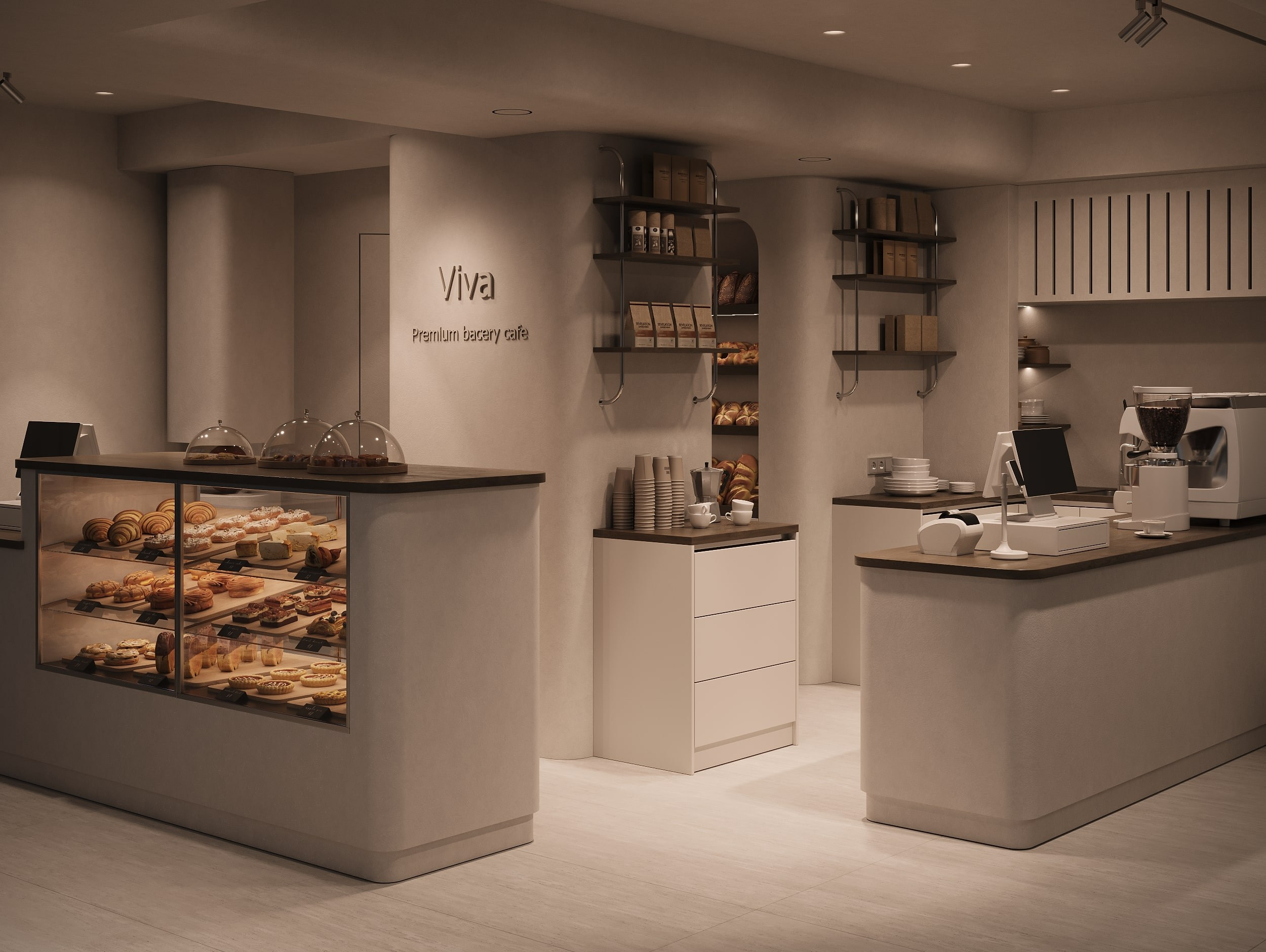 Кафе / 2025. 3D-сцены интерьеров в 3ds Мах: сборка по ТЗ для визуализаторов