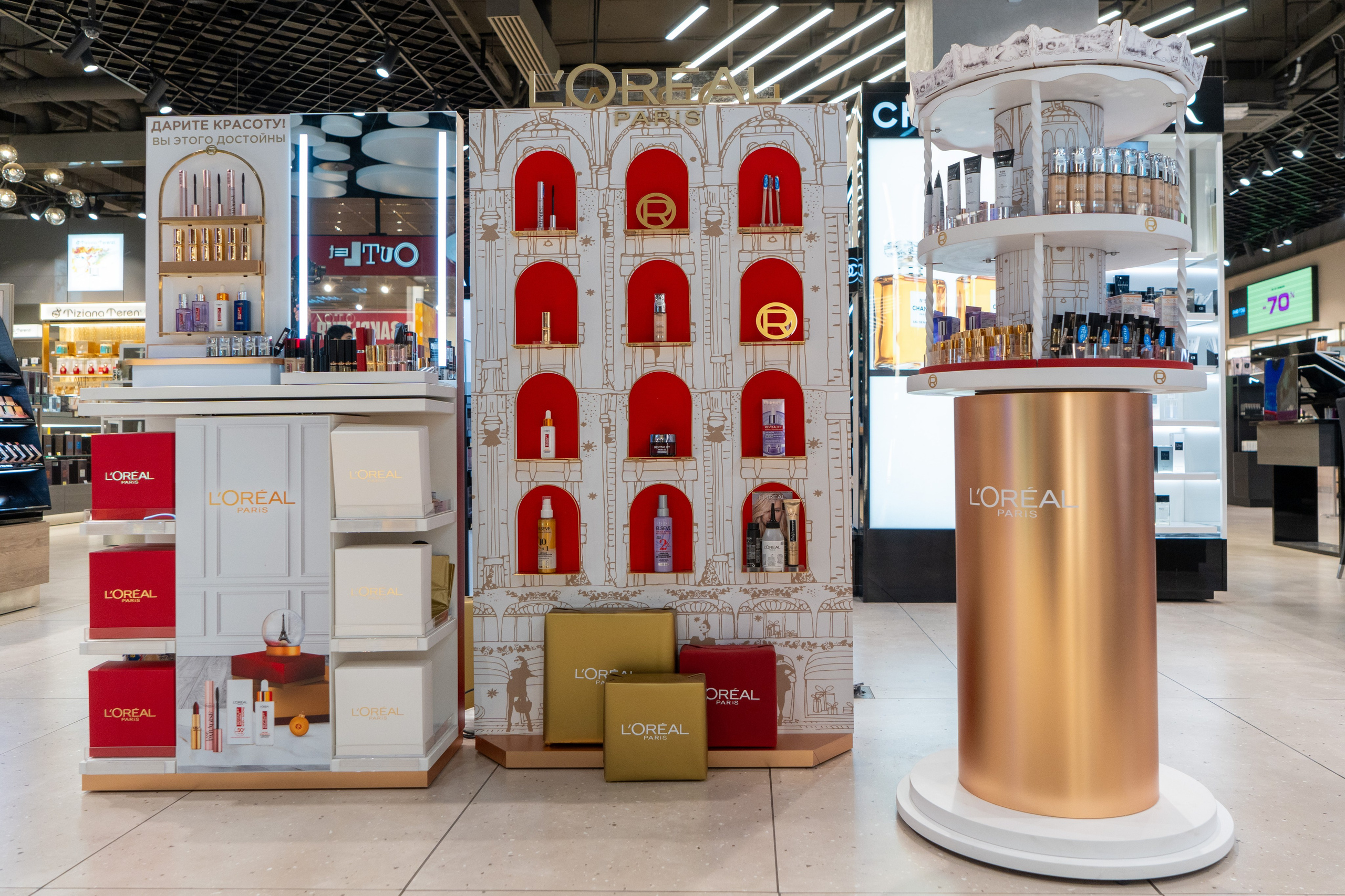 Отчет партнерской интеграции Loreal в магазинах Рив Гош. Репортажный фотограф в Красной Поляне и Сочи Павлюченко Екатерина