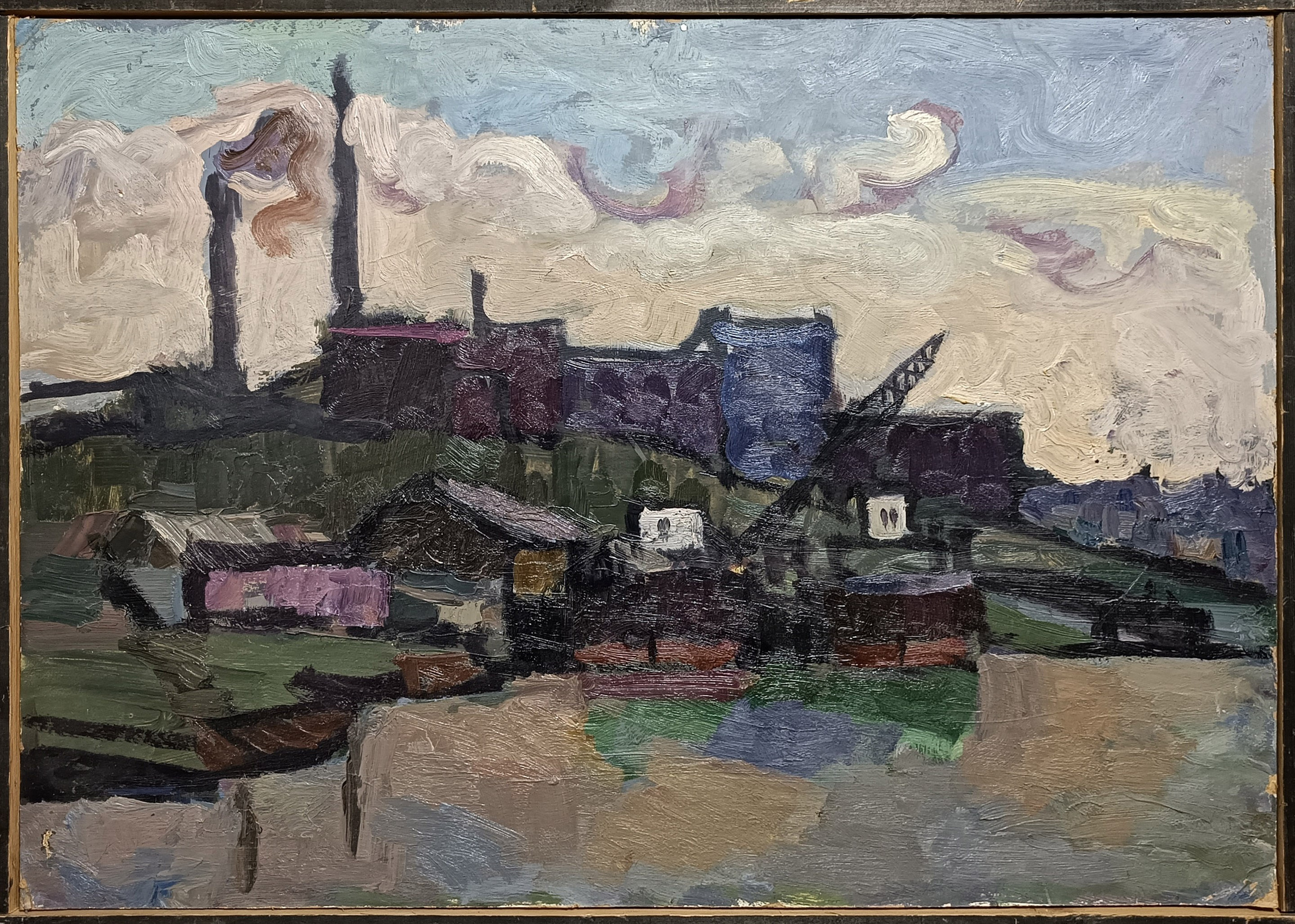 «На Москве-реке» 1960 год. Художник Величко Вадим Семёнович