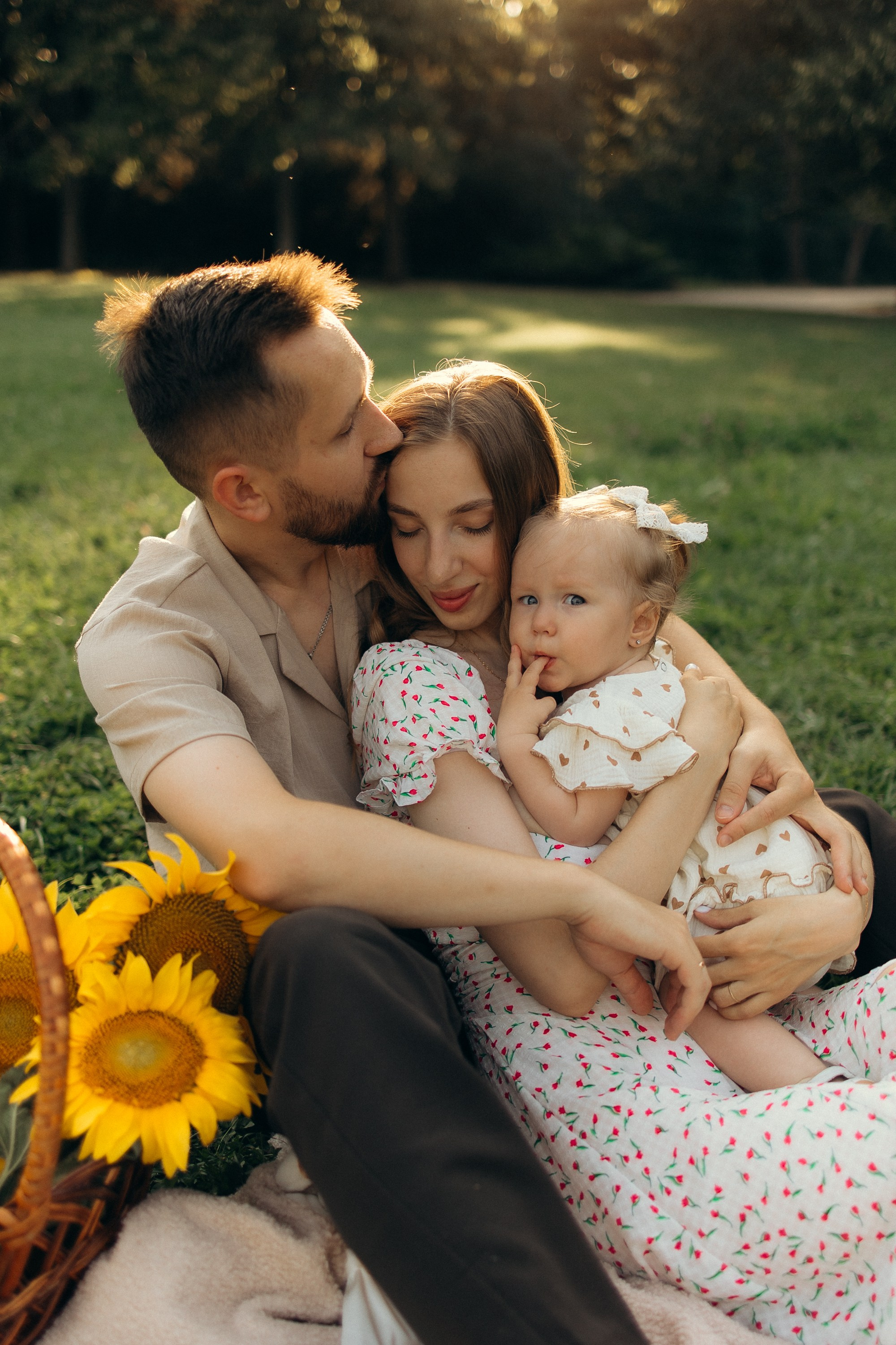 Игорь, Мария и Анютка — дендрарий. Семейный фотограф в Краснодаре Храмова Анна