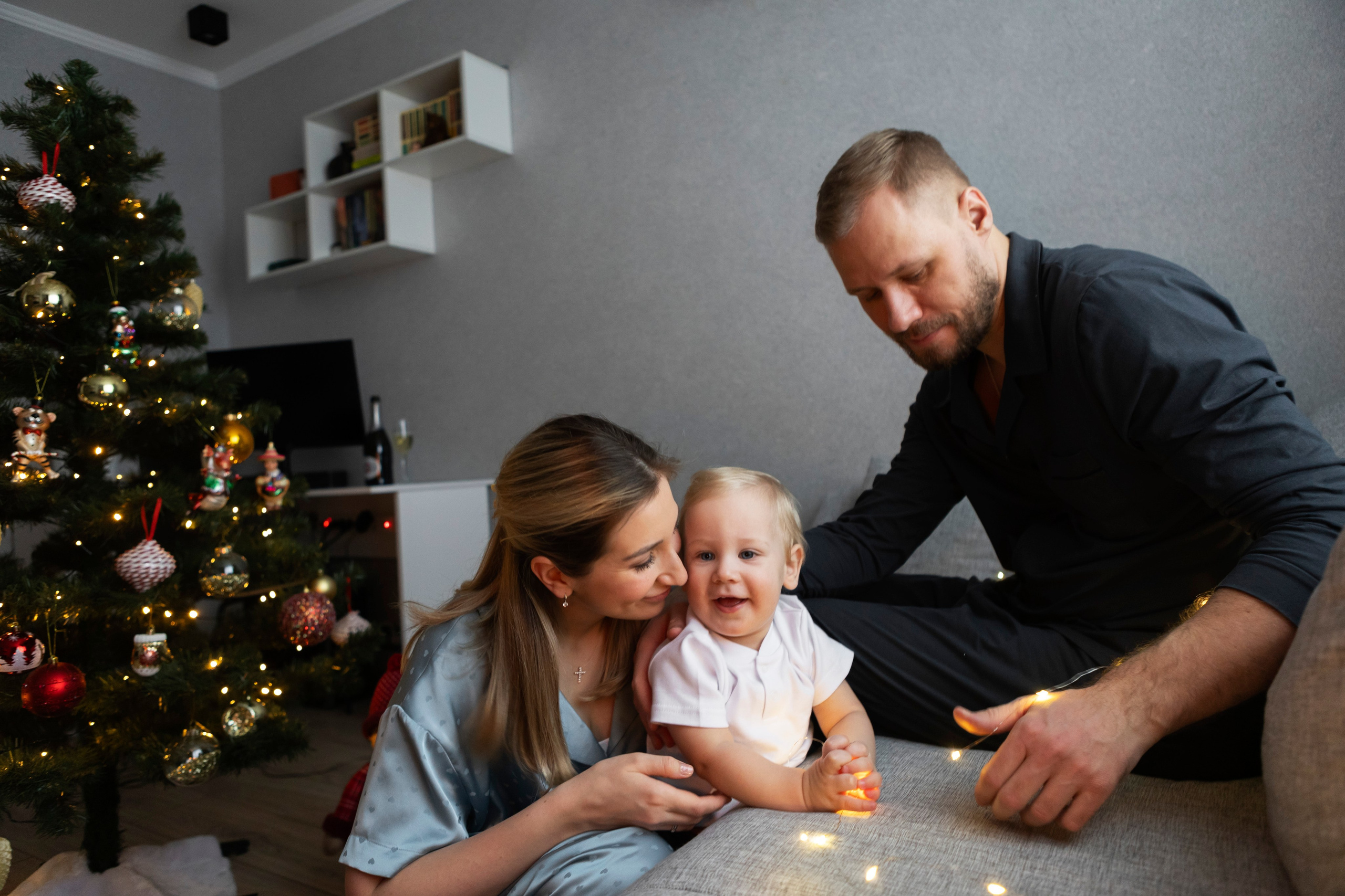 Домашняя новогодняя фотосессия. Семейный и портретный фотограф в Москве Елена Флегант