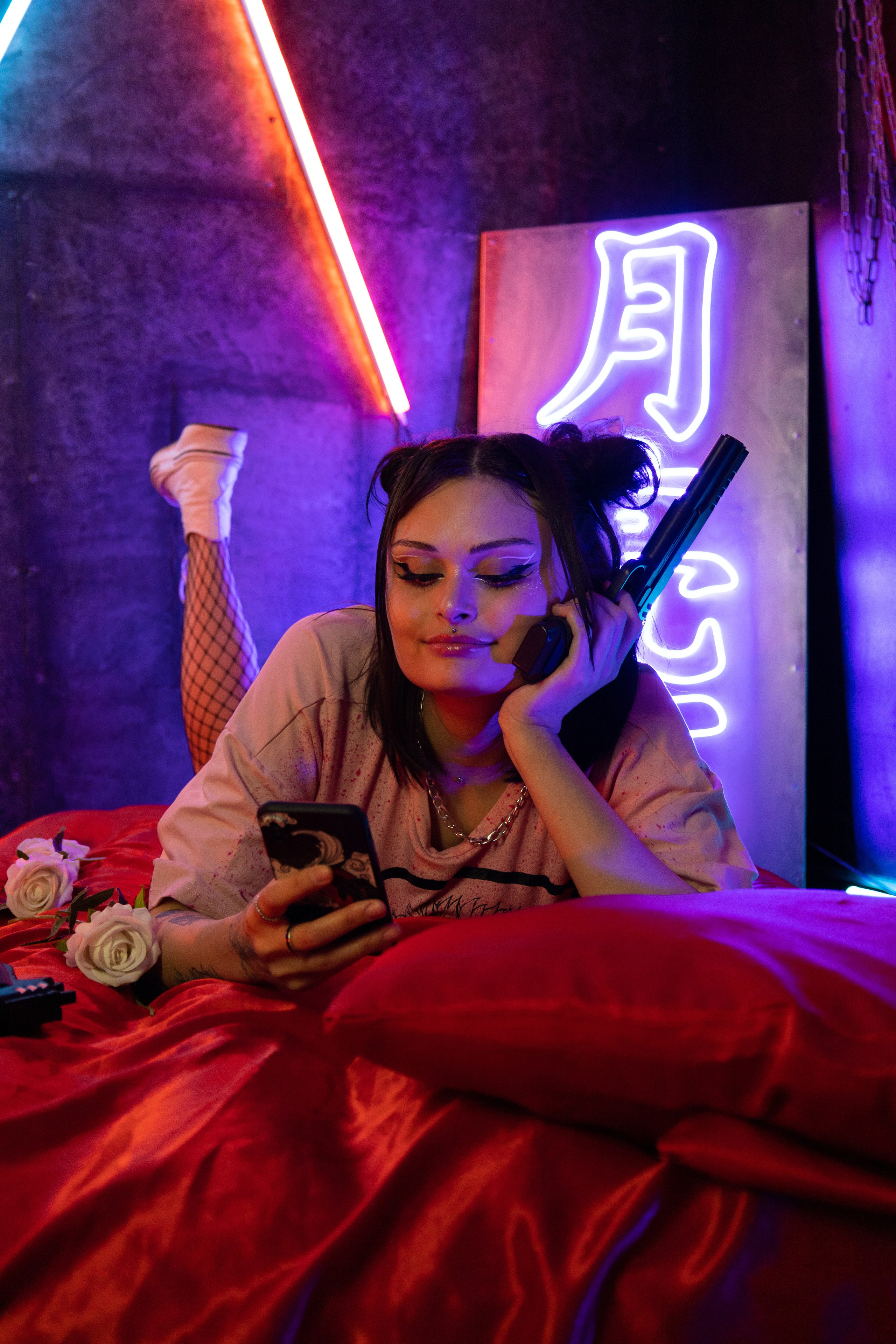 Для Насти | неон 💖. Портретный фотограф в Новосибирске