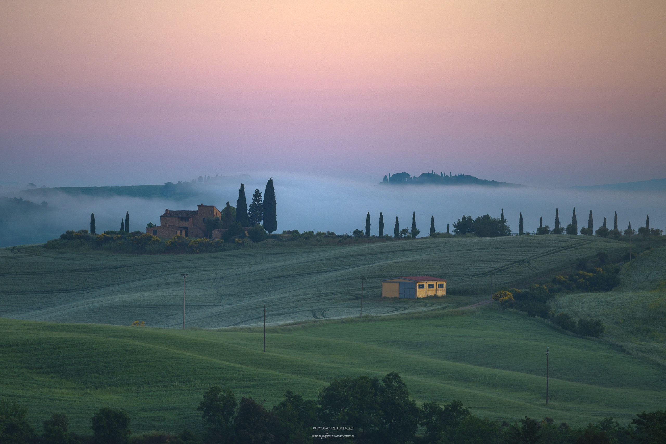 Волшебное утро в Тоскане. Авторские стильные фотокартины
