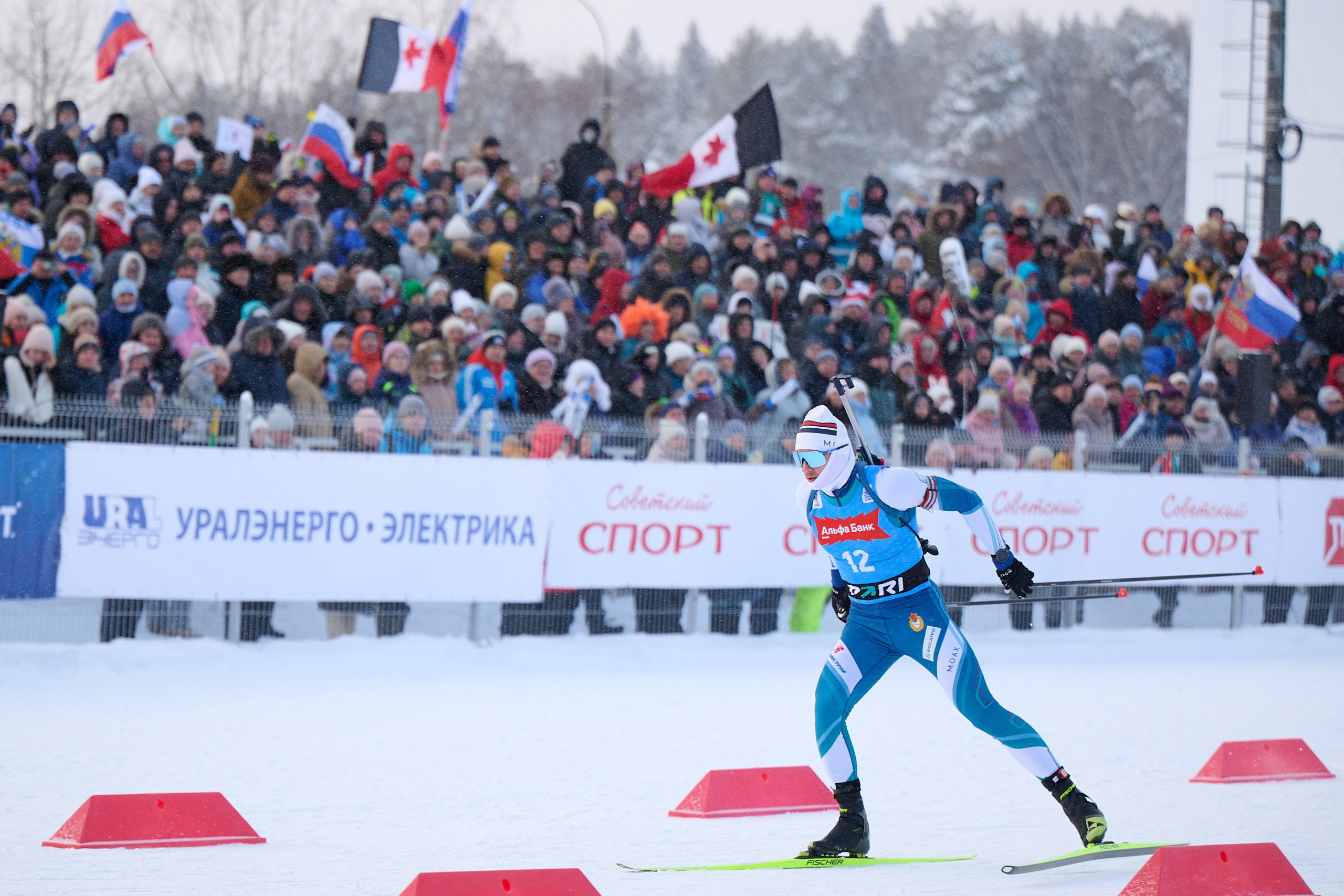 Биатлон. Чемпионат России — 2024/2025, 3-й этап, Ижевск. Спринт. Мужчины. Спортивный репортажный фотограф в Ижевске Сергей Мерзляков