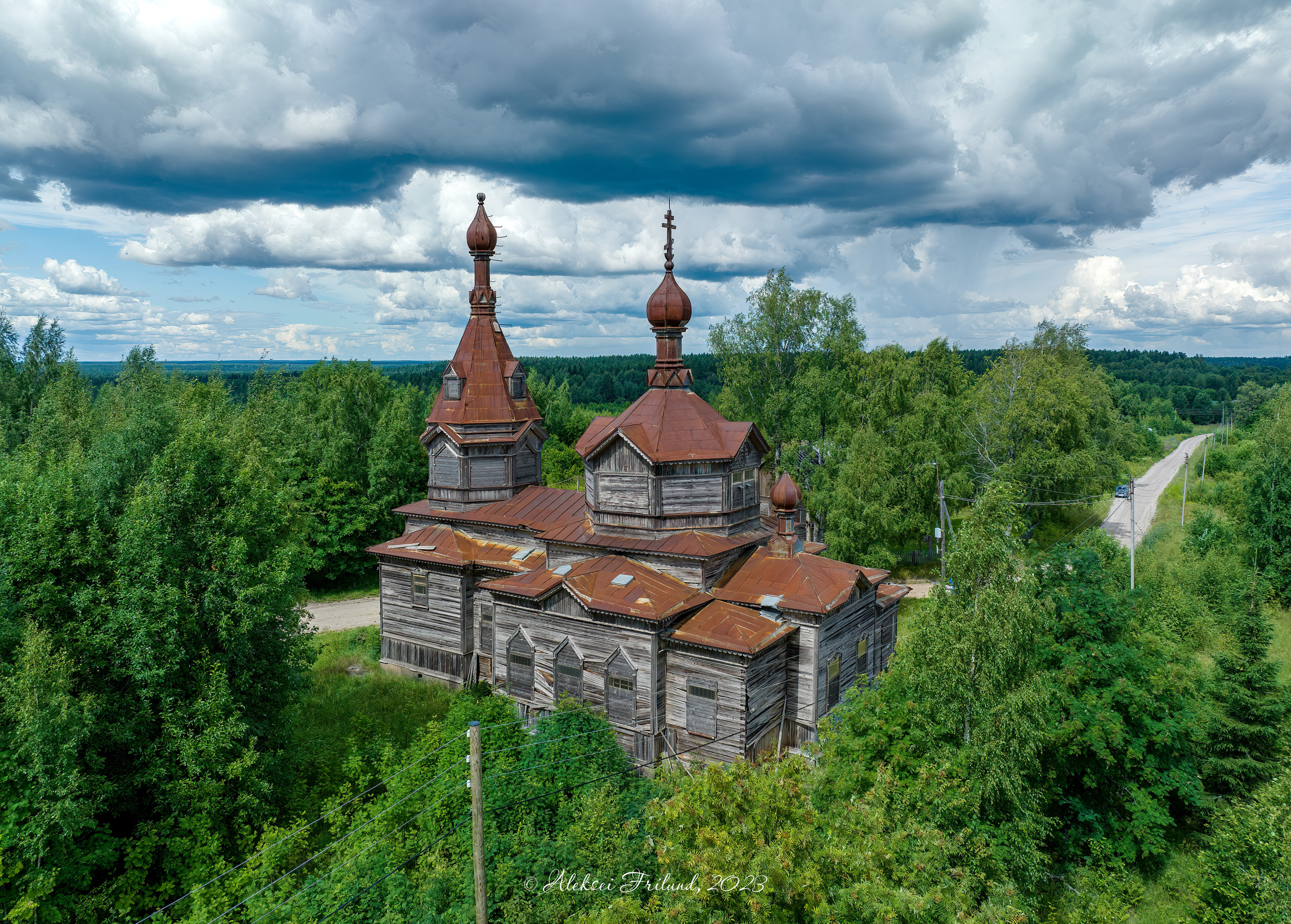 Деревянная архитектура Карелии. Аэросъемка. Фото и Видео в Карелии. Алексей Фрилунд