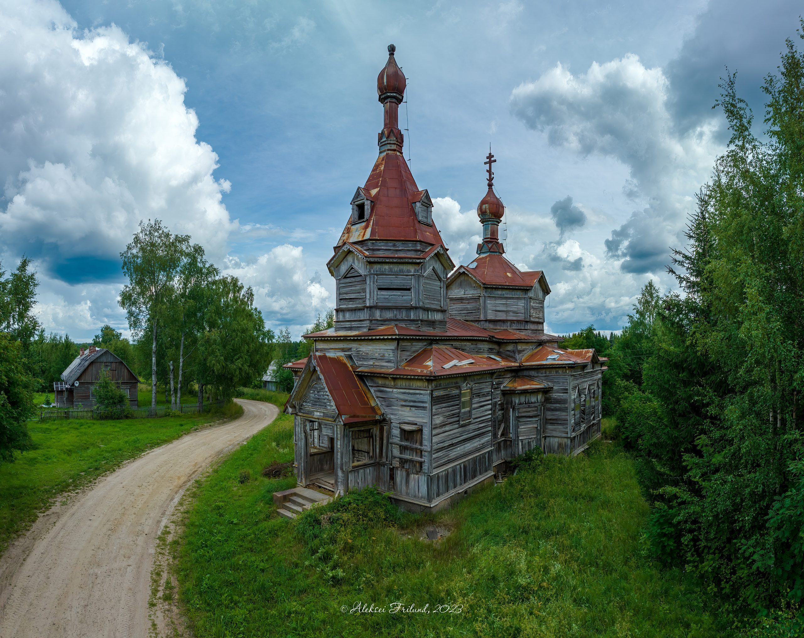 Деревянная архитектура Карелии. Аэросъемка. Фото и Видео в Карелии. Алексей Фрилунд
