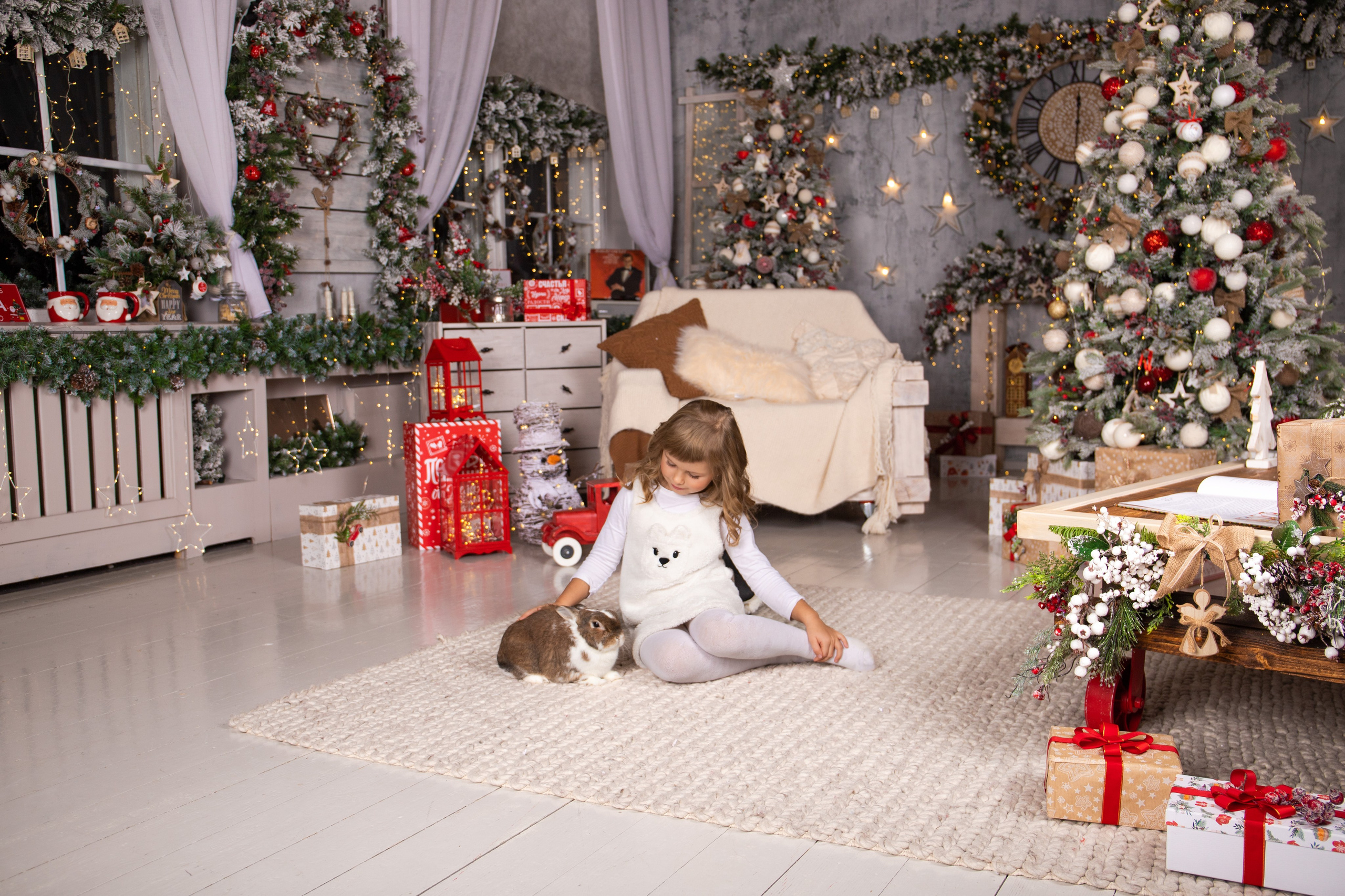 Новогодняя семейная съемка в студии. Свадебный и семейный фотограф в Москве Мила Широких