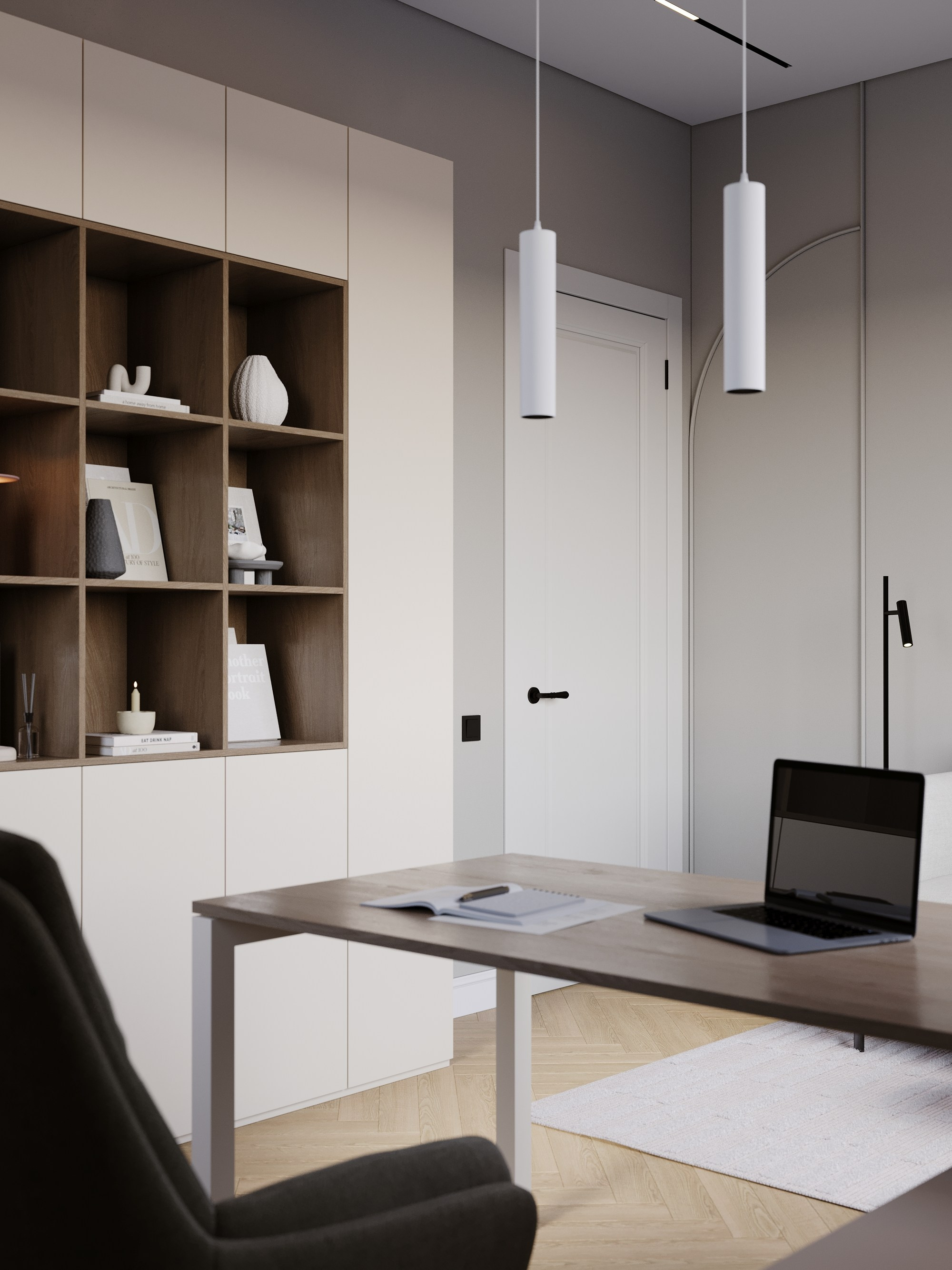 Кабинет в доме. Клиент Мудрова Илона. Евгений Пырков — 3d визуализатор интерьеров и экстерьеров России