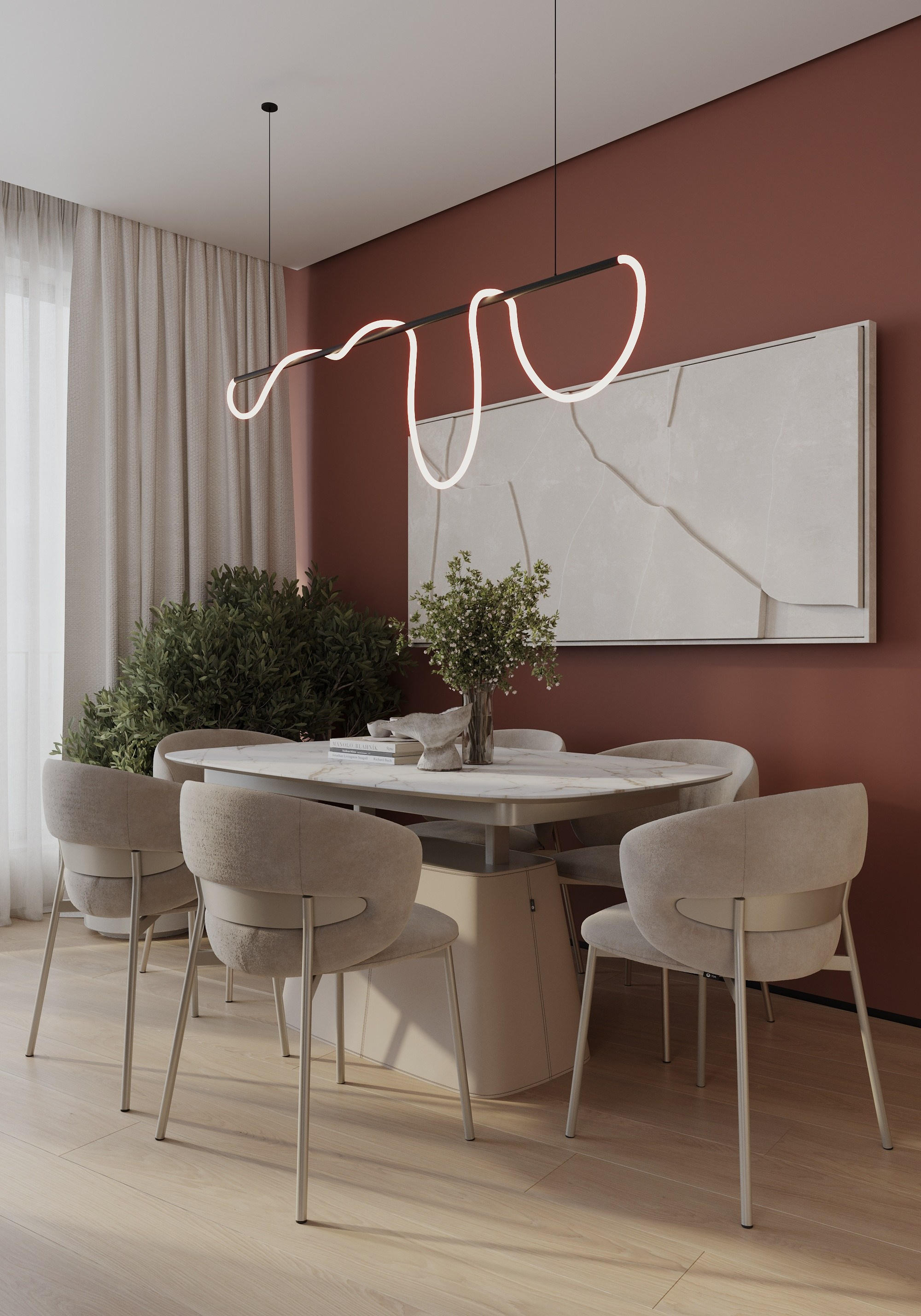 Дизайн интерьера кухни-гостиной в ЖК Море