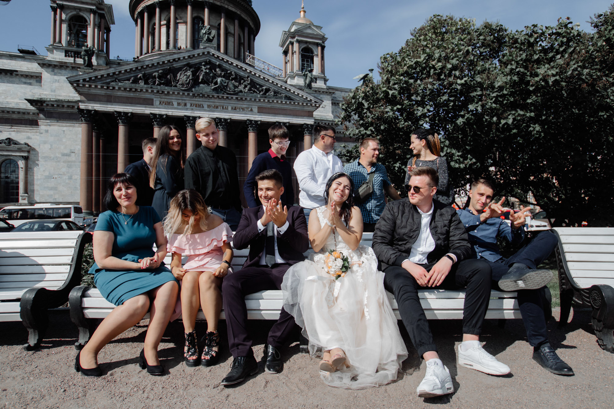 групповая фотография на свадьбе