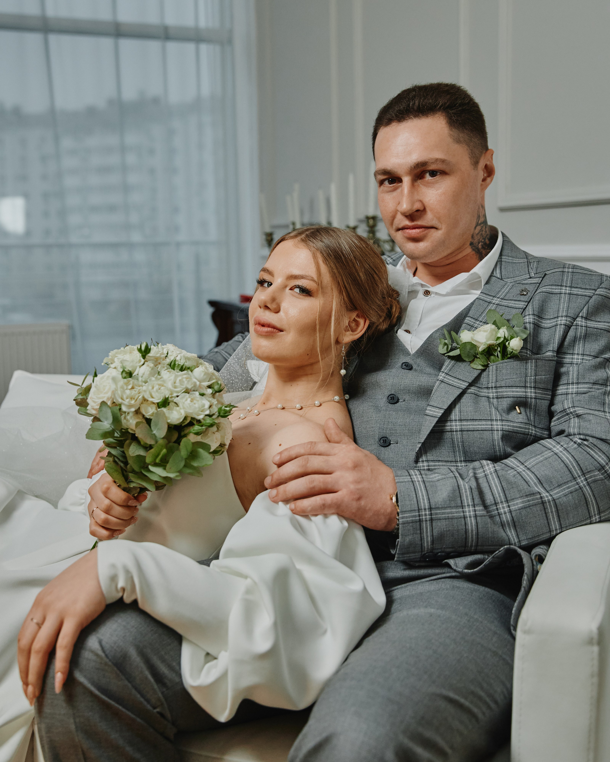 Свадебная фотосессия в студии для Андрея и Натальи