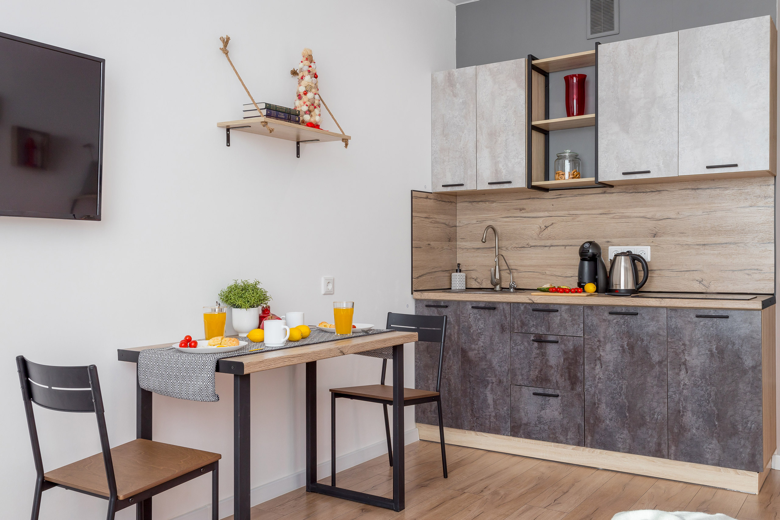 Светлая квартира-студия. Интерьерный фотограф Краснодар: профессионально по доступным ценам