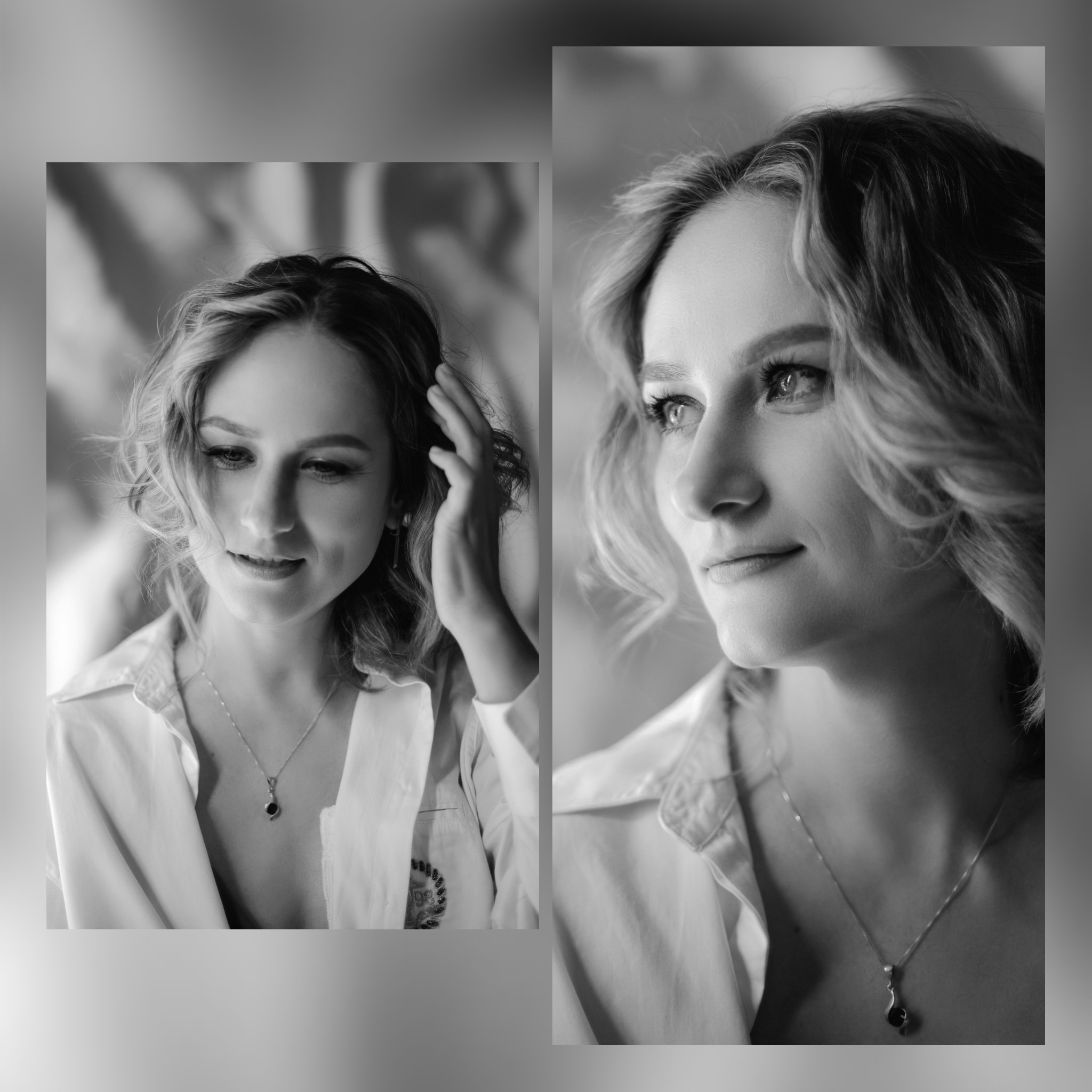 чб портрет девушки