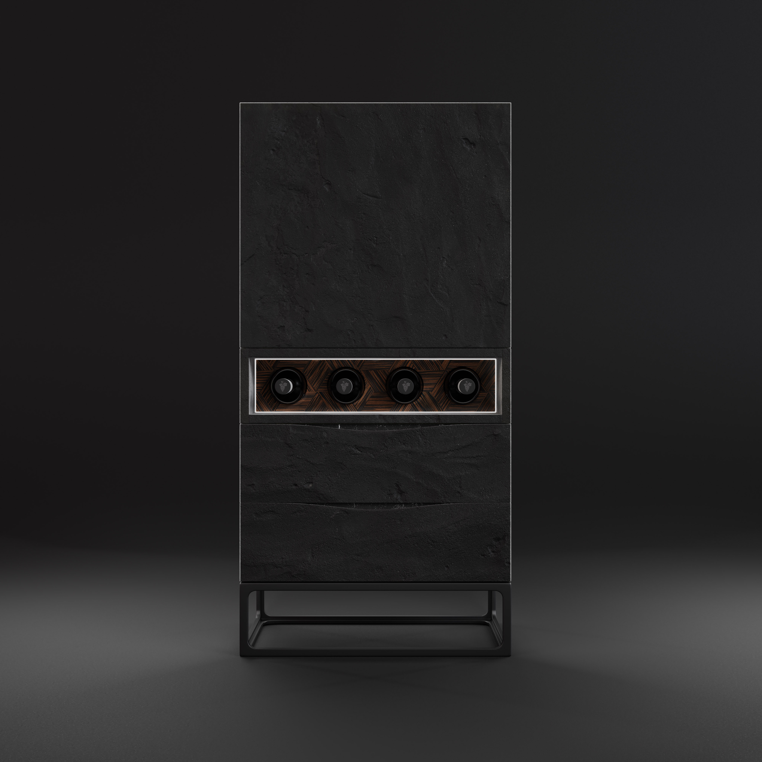 Визуализация, предметная визуализация, мебель, визуализация, мебель из камня, винный шкаф, вдохновение, интерьер, визуализация, минмализм, ODS