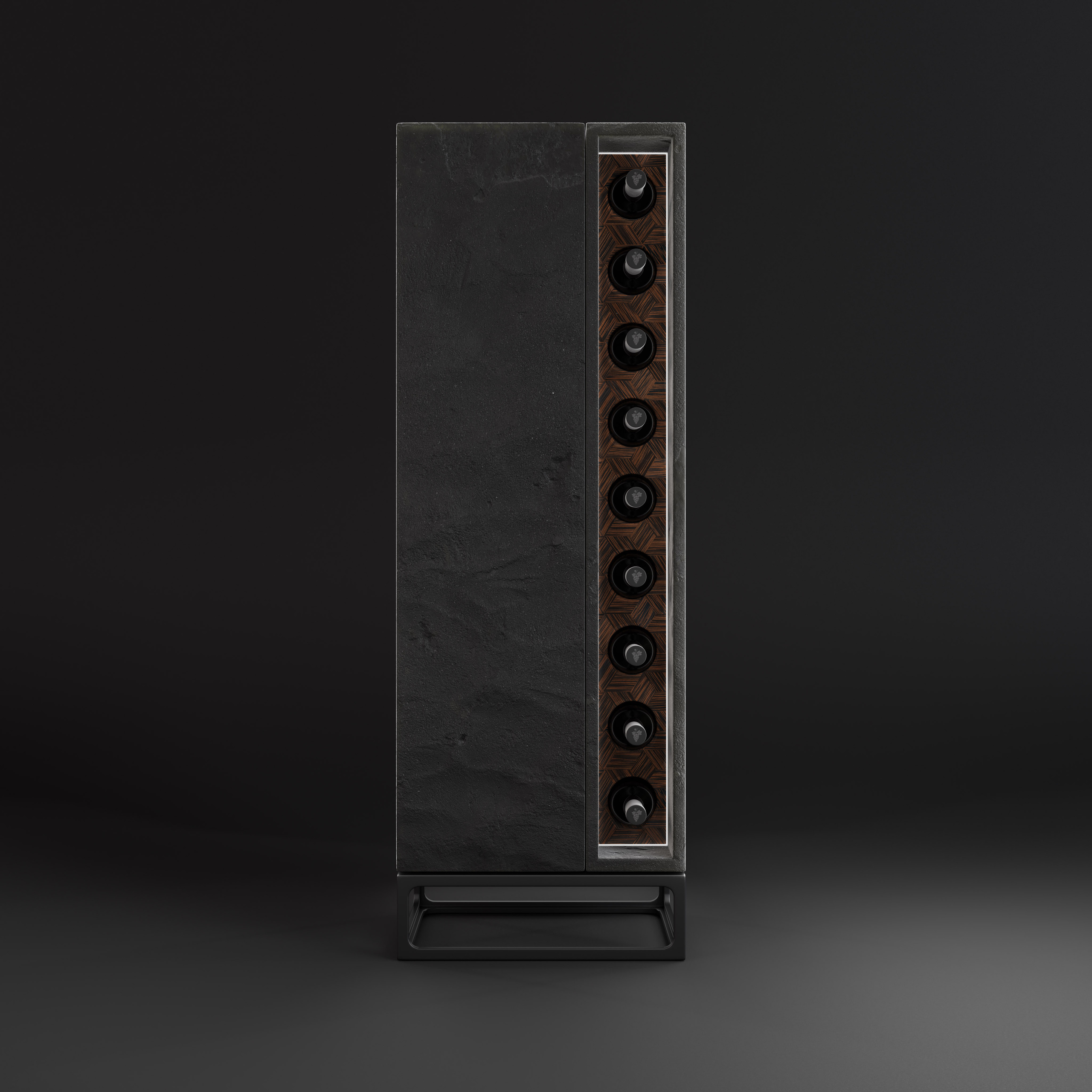 Визуализация, предметная визуализация, мебель, визуализация, мебель из камня, винный шкаф, вдохновение, интерьер, визуализация, минмализм, ODS