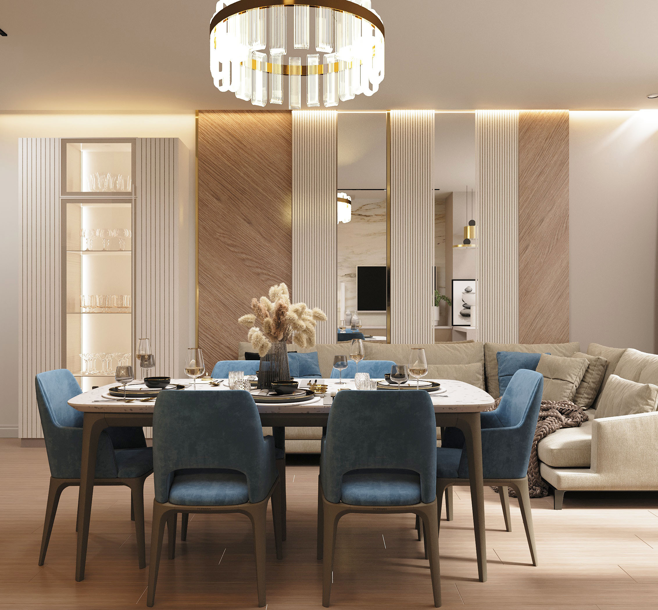 Визуализация, ЖК Седьмой Континент, вдохновение, интерьер, визуализация, кухня, ODS