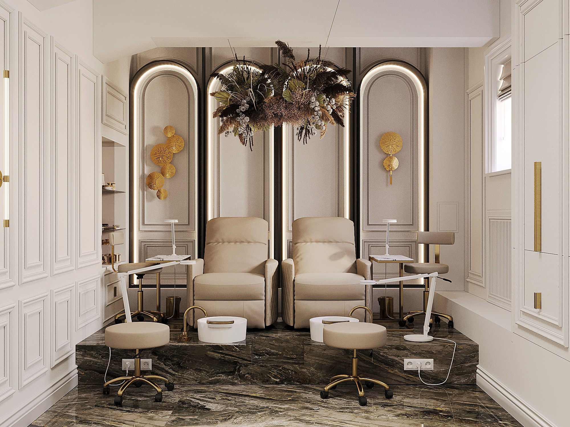 Салон красоты на Беговой. Hedonist design. Дизайн интерьера комфорт и бизнес класса. Москва и весь мир