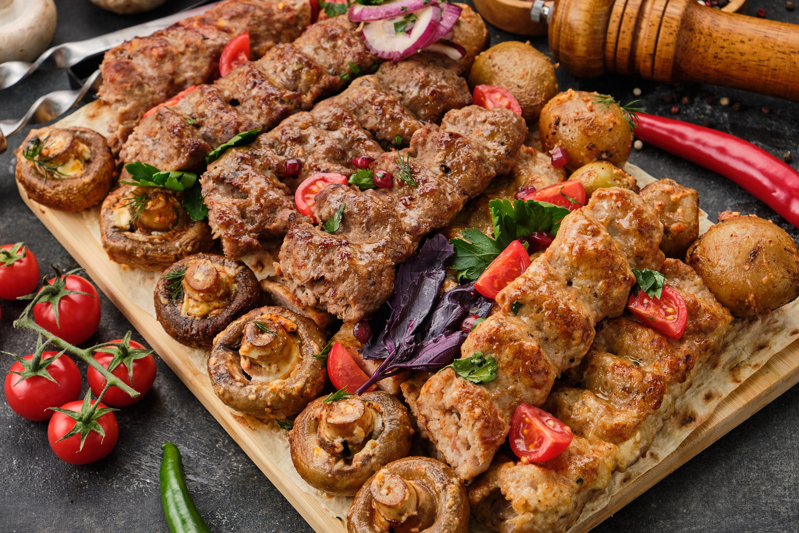 Food Photography of Shashlik and Georgian Cuisine for Delivery | Food Photographer Tbilisi. Commercial Photographer Tbilisi | Food & Product Photography | Vitaly Gorbachev