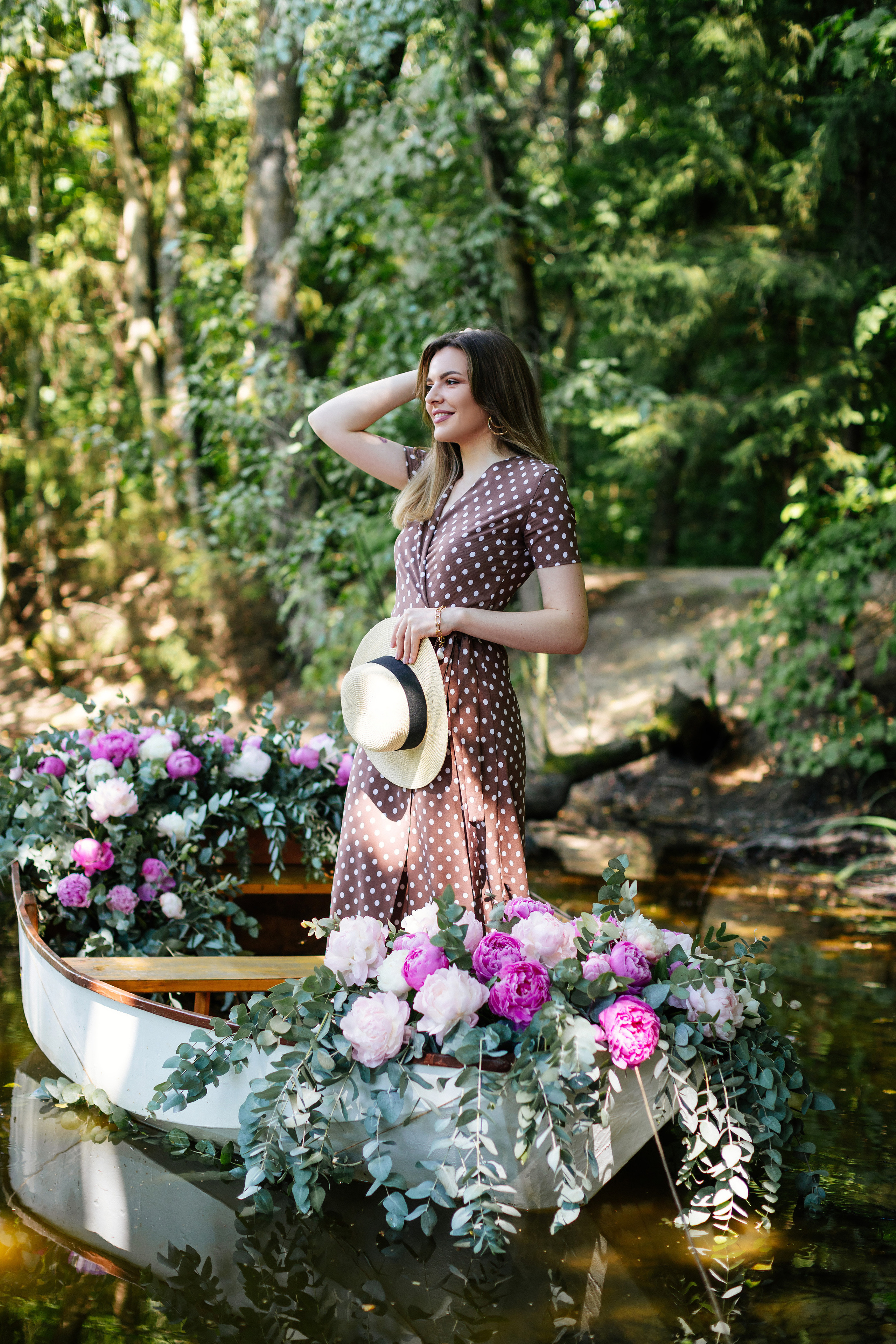 Съёмка на лодке. Фотограф Полина Лытнева