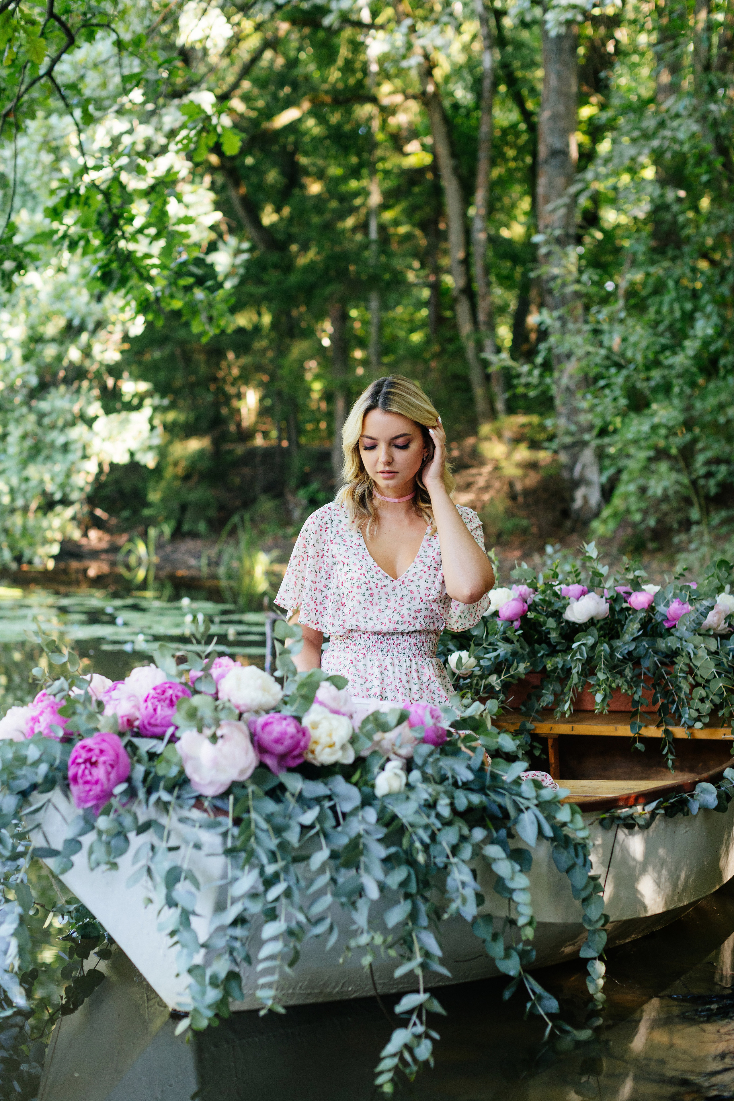 Съёмка на лодке. Фотограф Полина Лытнева