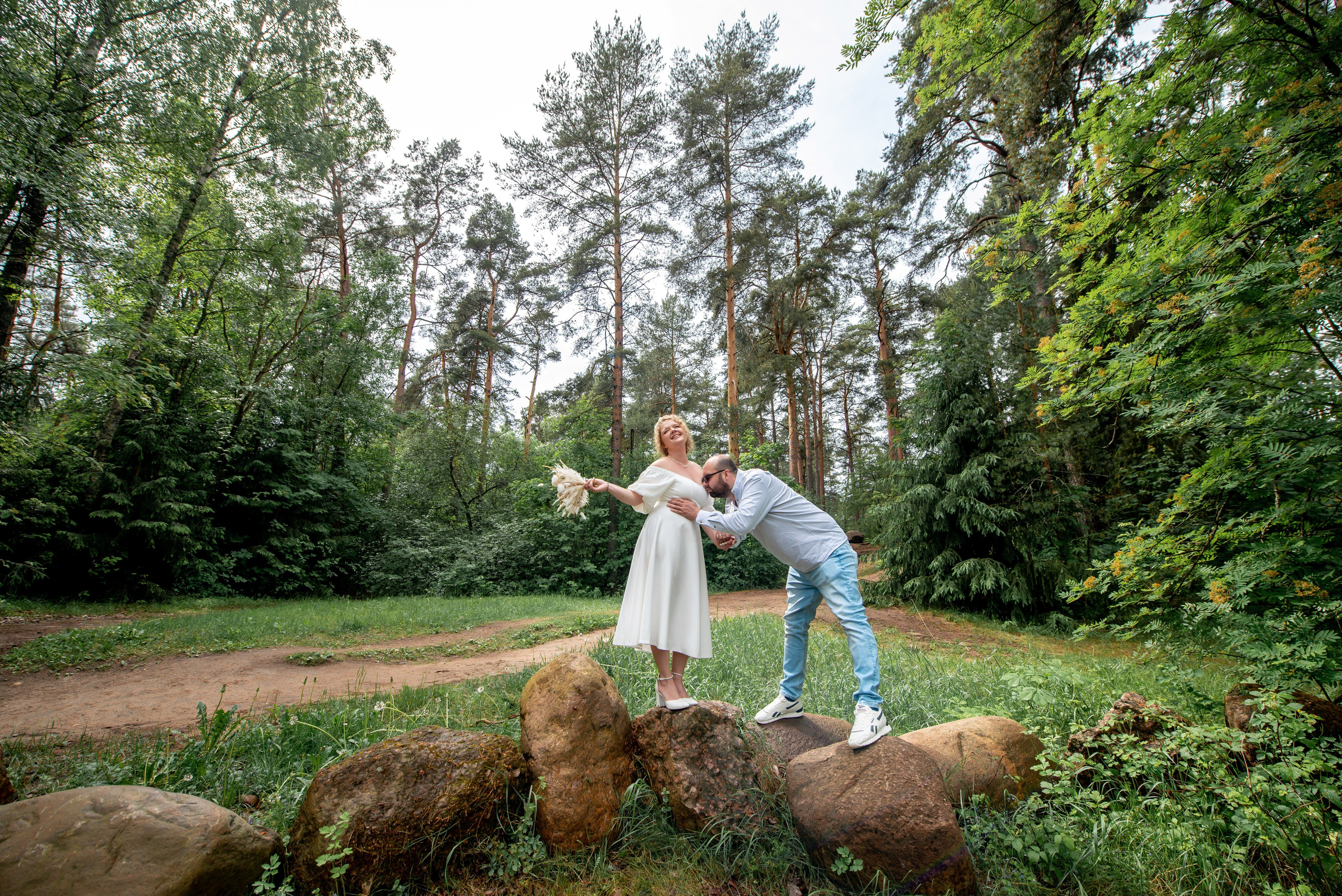 Станислав и Анастасия (нестандартная свадебная фотосессия в лесу и на Финском заливе). Портретный, семейный и свадебный фотограф в Санкт-Петербурге и в Пушкине Ширяев Денис