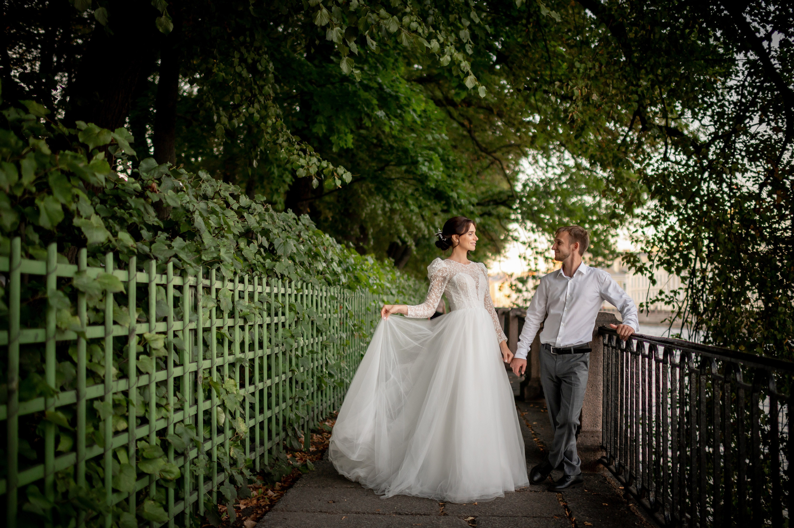 Кирилл и Анжела (круассаны, кофе и фотосессия в Летнем саду). Портретный, семейный и свадебный фотограф в Санкт-Петербурге и в Пушкине Ширяев Денис