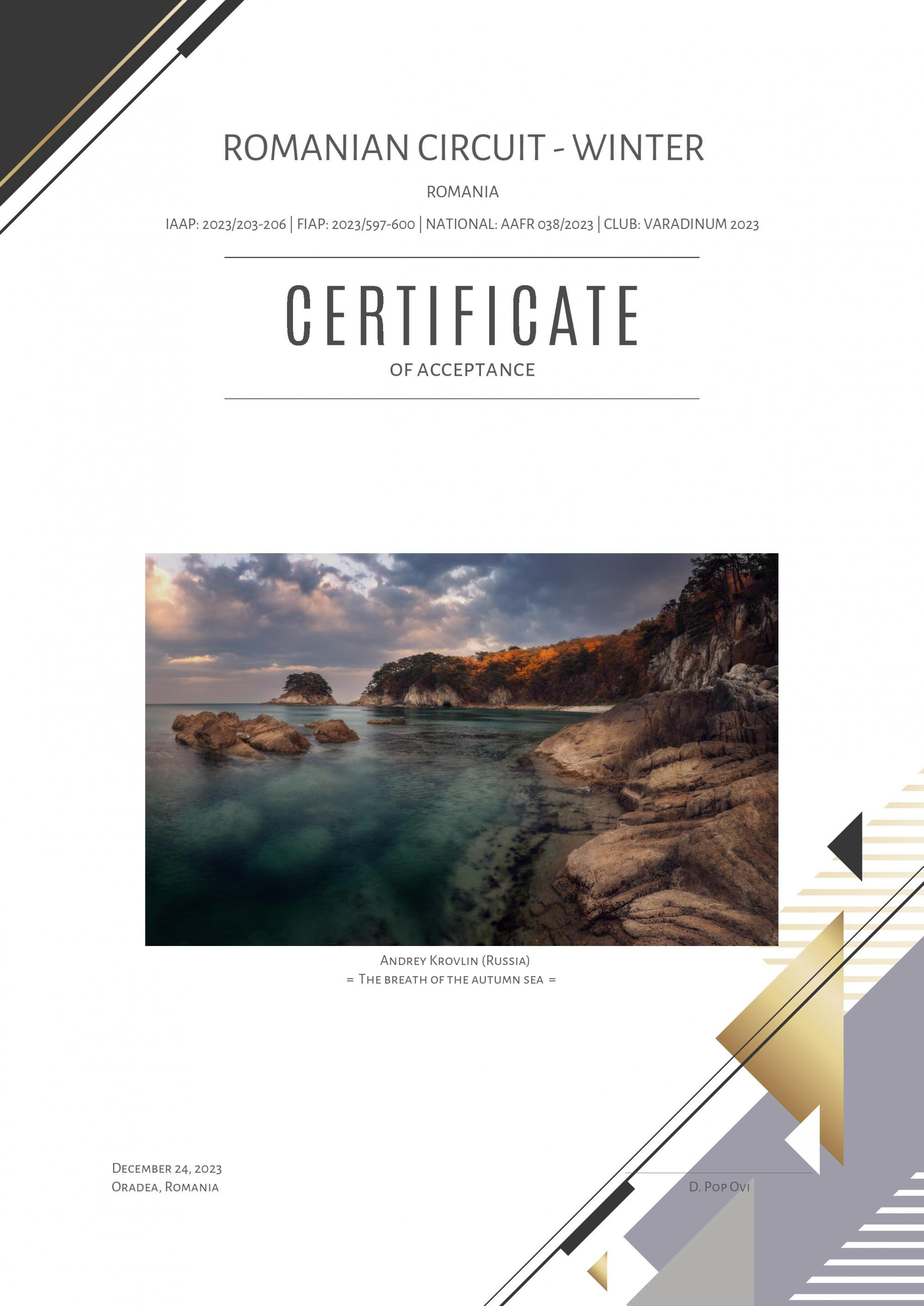 Остальные награды (дипломы, акцепты, работы участвующие в фотовыставках). Андрей Кровлин — фотограф в Славянке