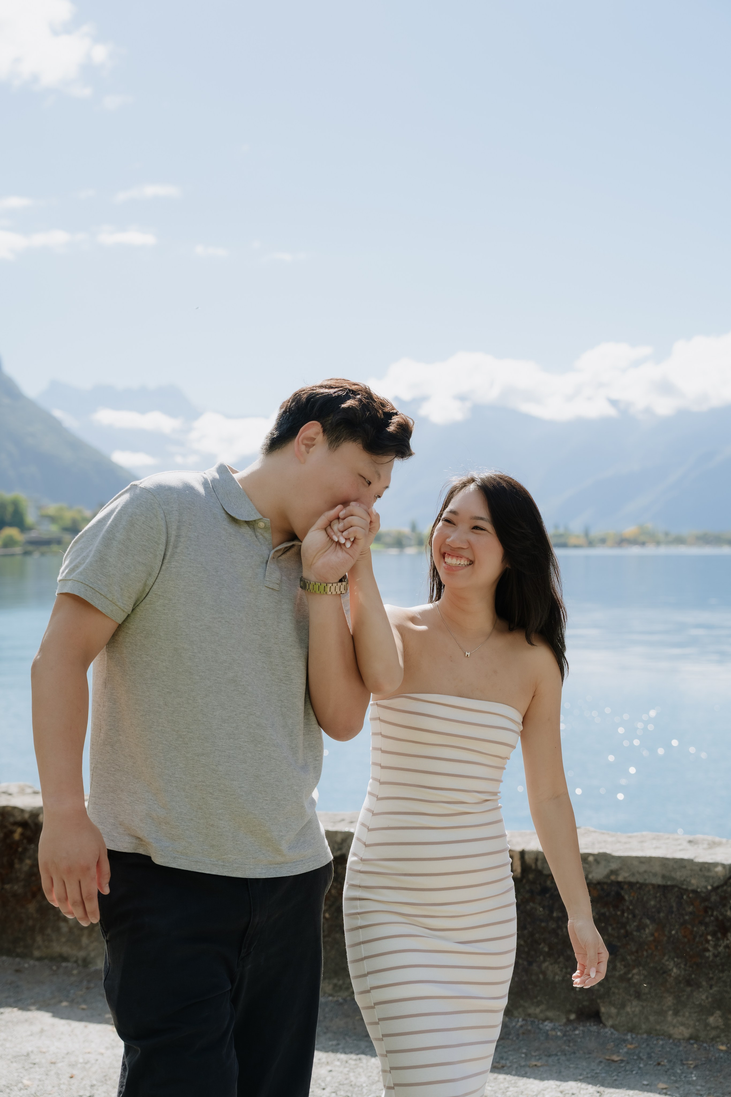 Stephanie & Dominick | Proposal Montreux. Профессиональный свадебный фотограф в Женеве и Швейцарии | Таня Вовчецкая
