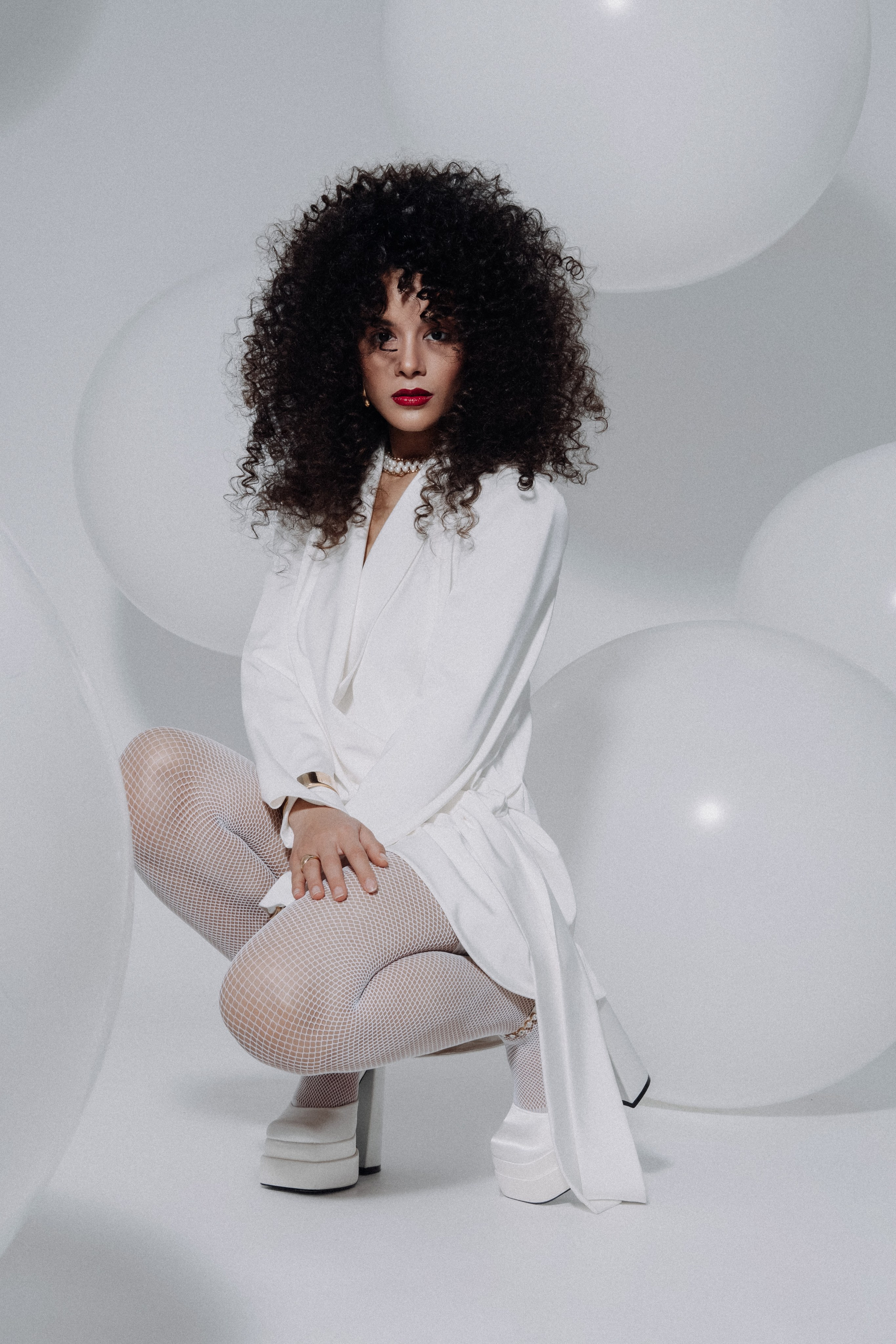 фотосессия с афропрической в студии