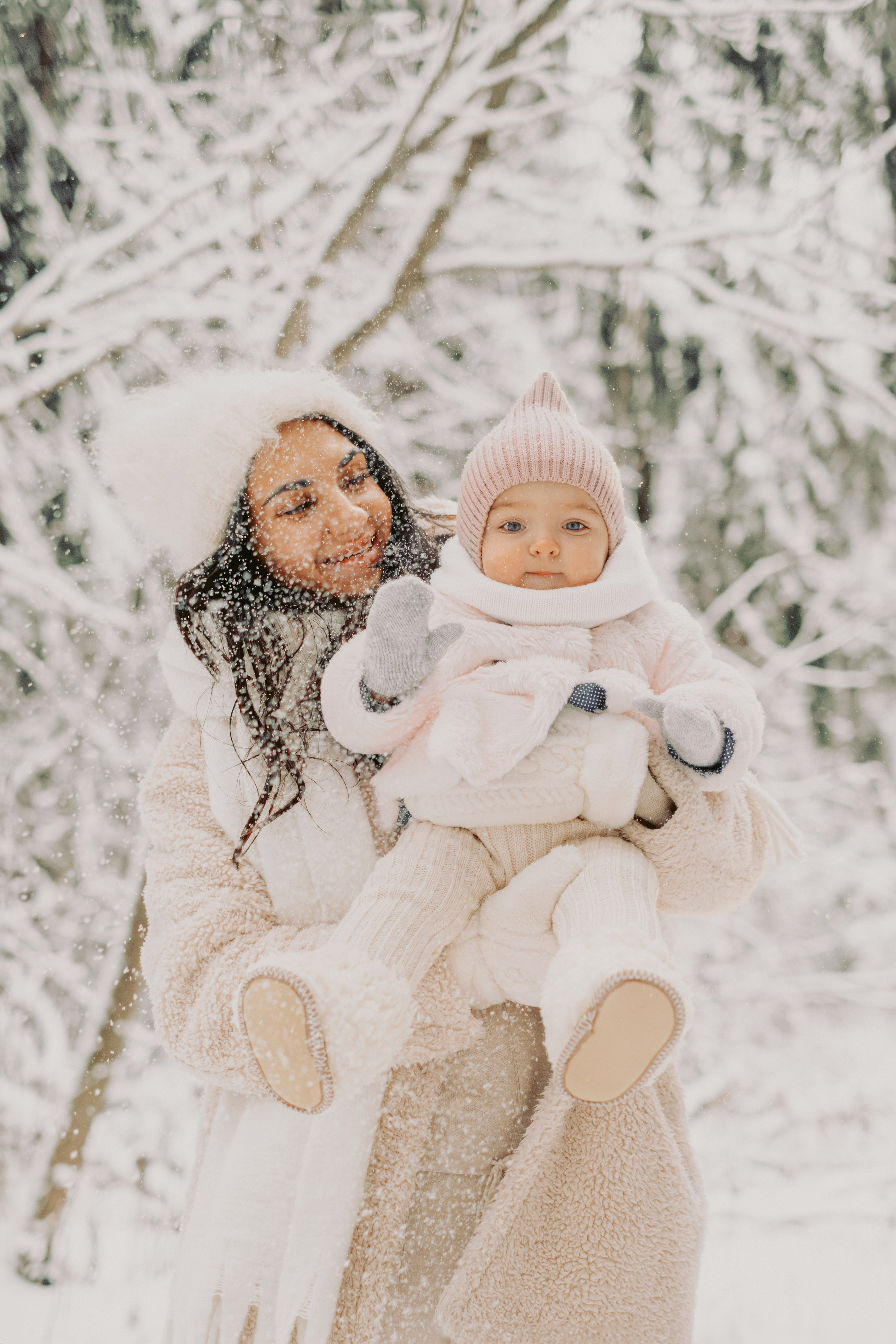 Зимняя история Яны, Леши, Мии и Фанты. Семейный и детский фотограф в Санкт-Петербурге