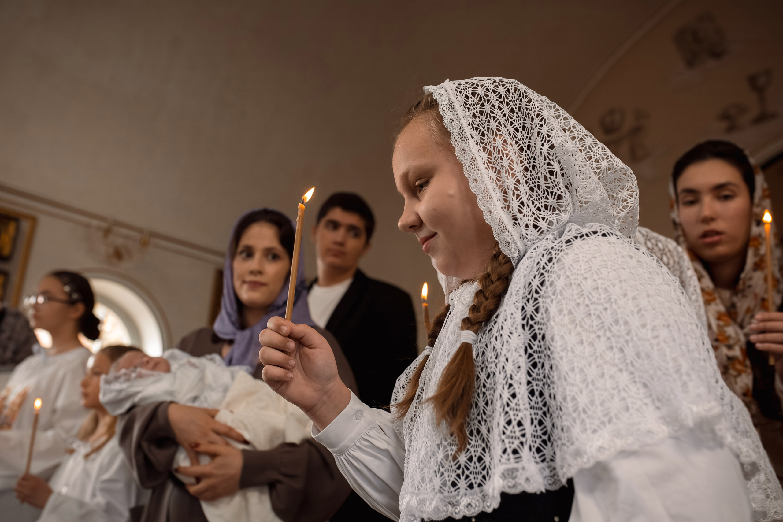 Крещение сестрёнок в храме священномученика Ермогена. Фотограф на Крещение и Венчание в Ташкенте
