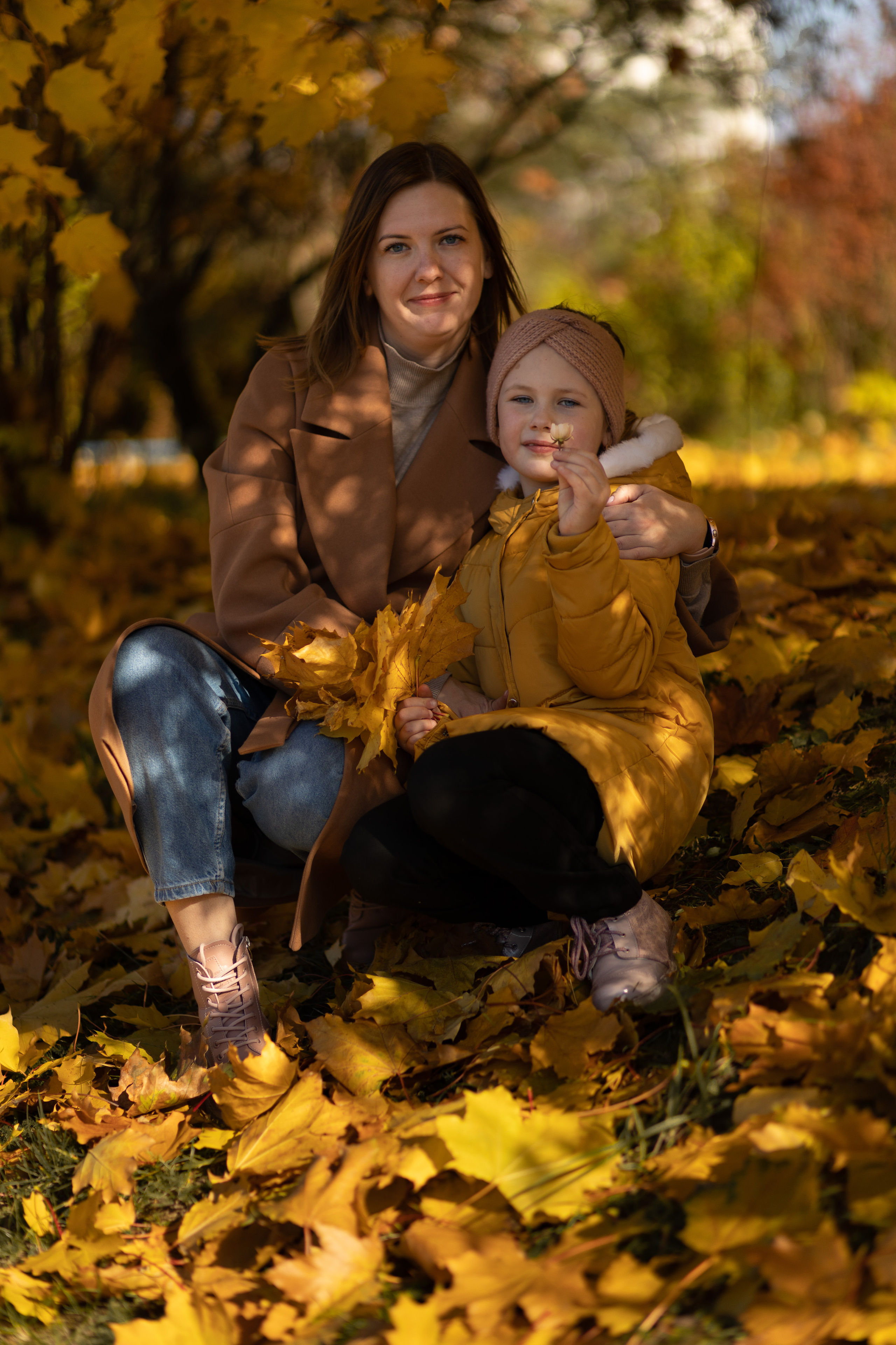 Золотая осень: Маша и Антон, Соня и Алёнка. Семейный и детский фотограф В Москве Парамонова Екатерина
