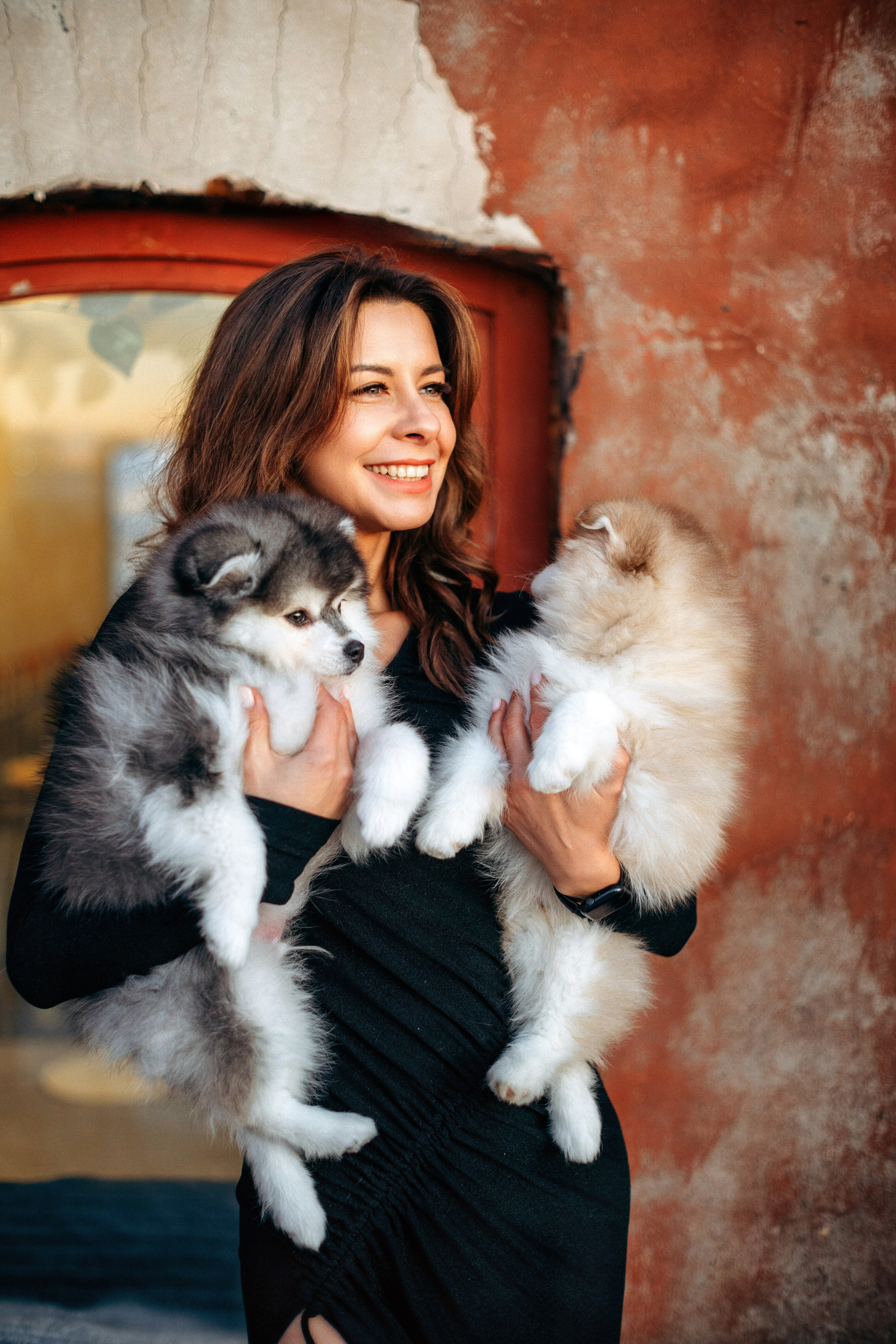 Съёмка со щенками