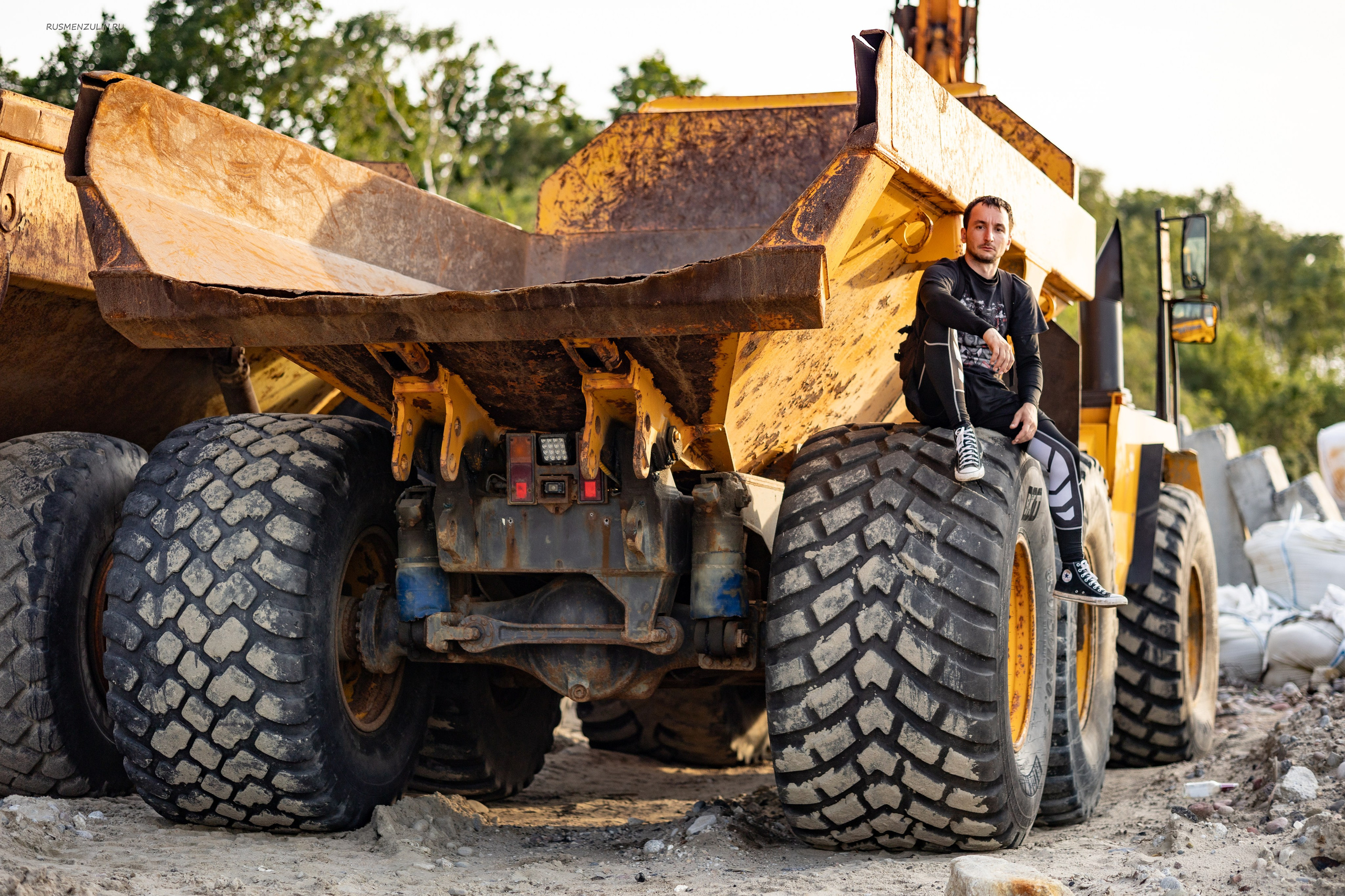 Фотосессия с тяжелой техникой