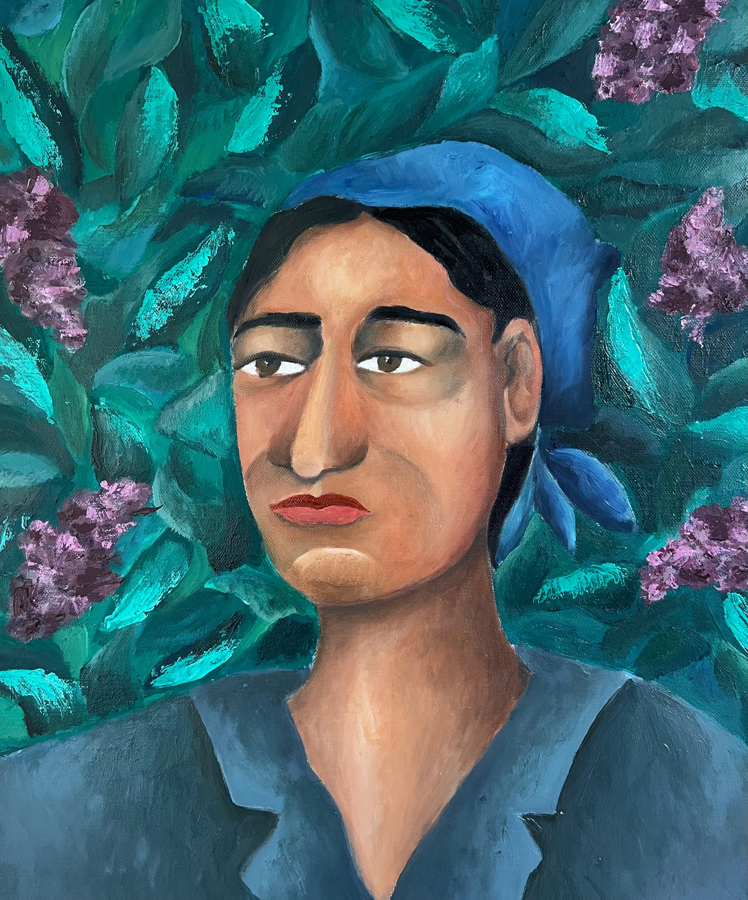 Villager Klava.  Oil on canvas. 45x40 cm 2024