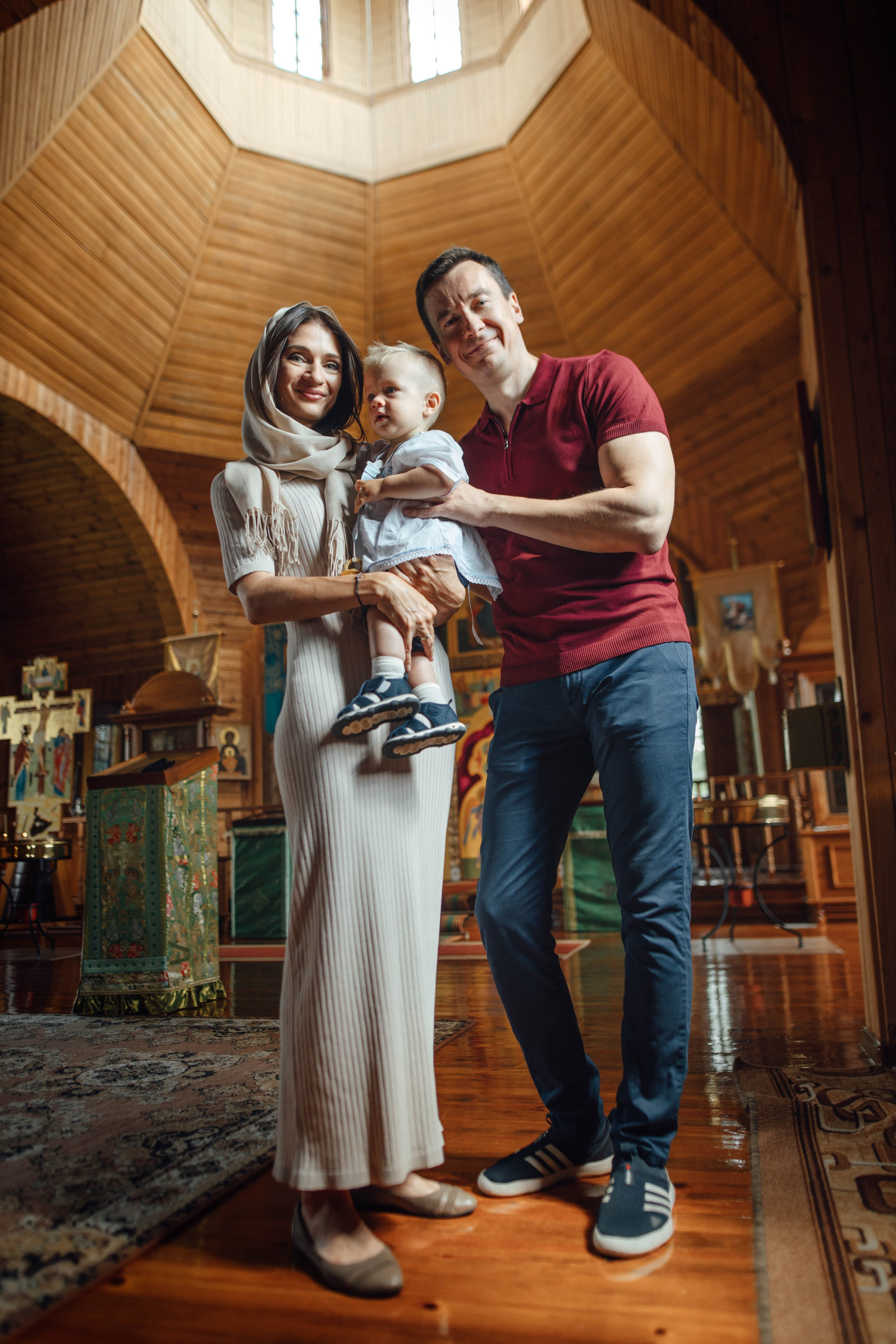 Крещение Тимофея, д. Киевец, храм Святой Троицы, август 2025