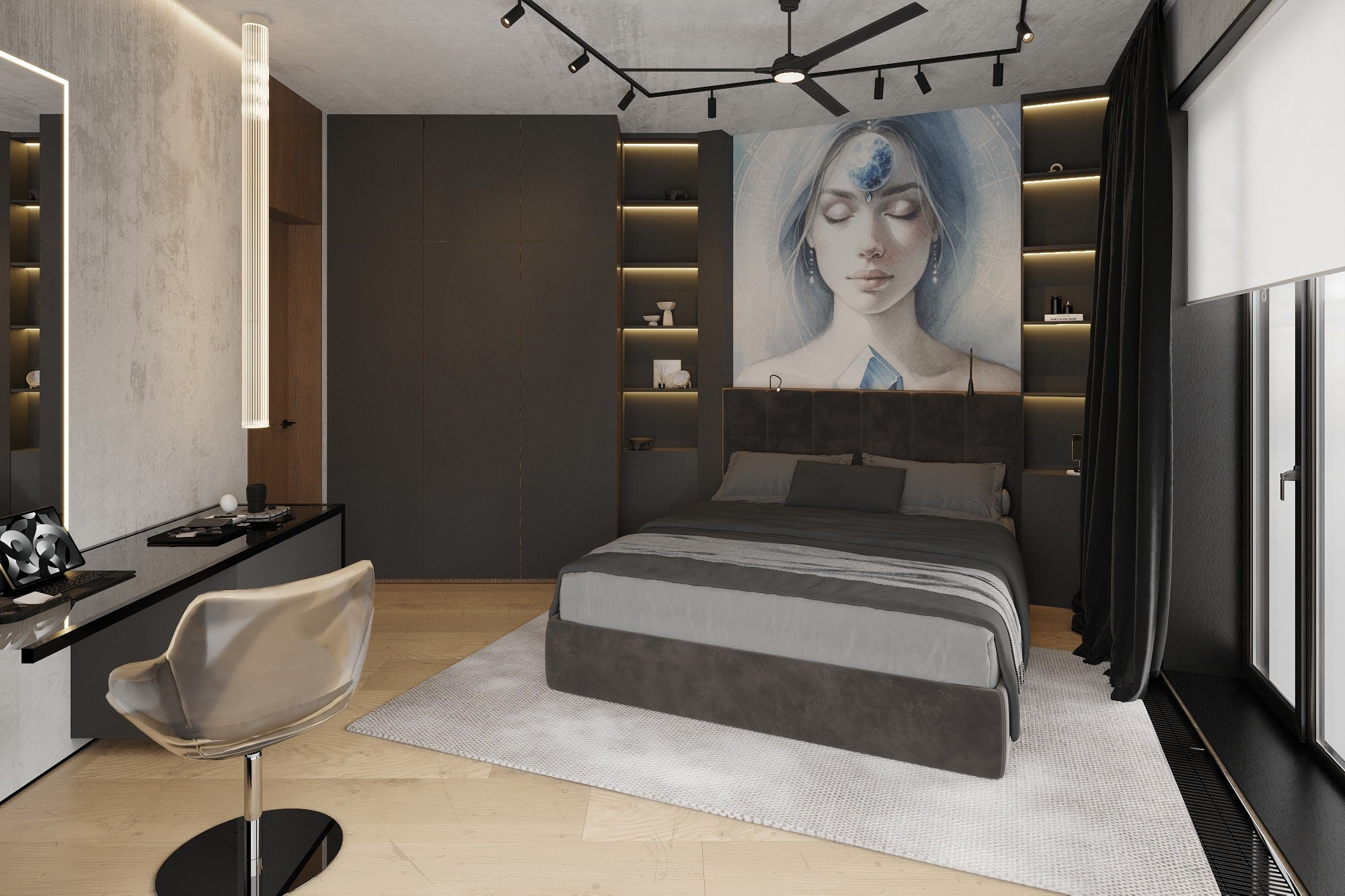 3д визуализация кв. 75 м² г. Санкт-Петербург. Ксения. 3D‑визуализатор