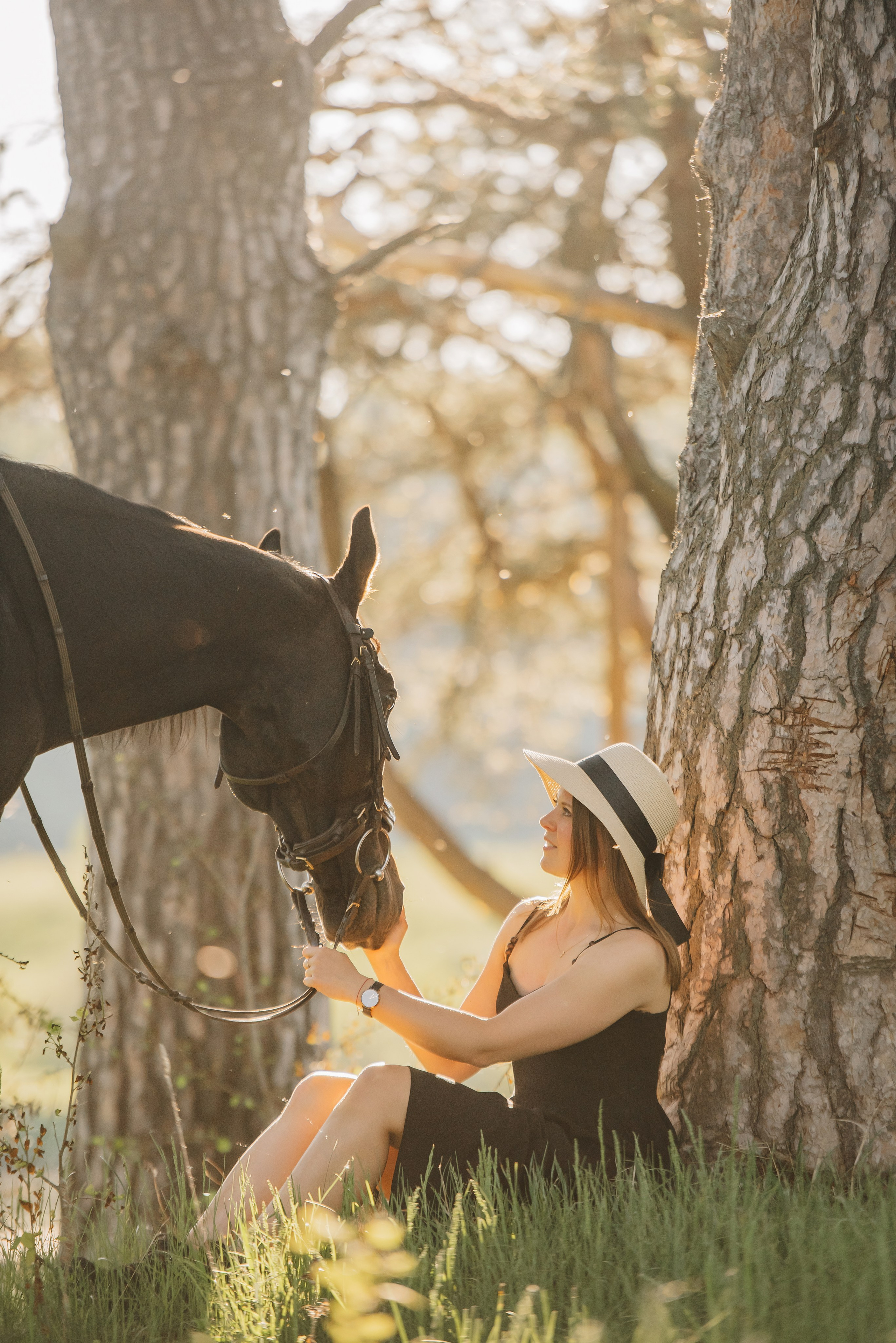 Серия с лошадью: Алина и Тархун (Москва, 2024). Анна Пушина, фотограф, Москва, Королев, Пушкино