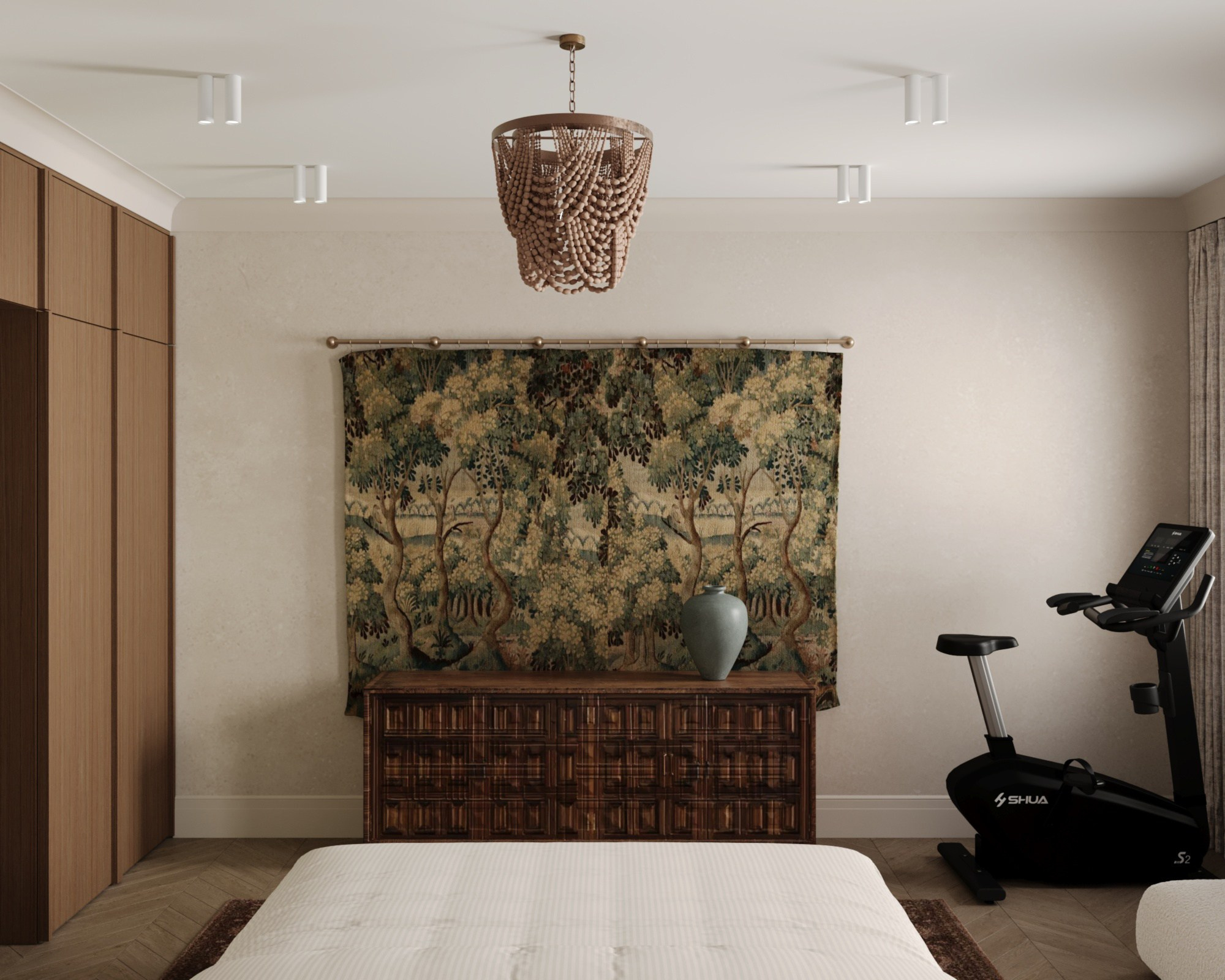 современный интерьер с винтажными элементами в квартире СПб