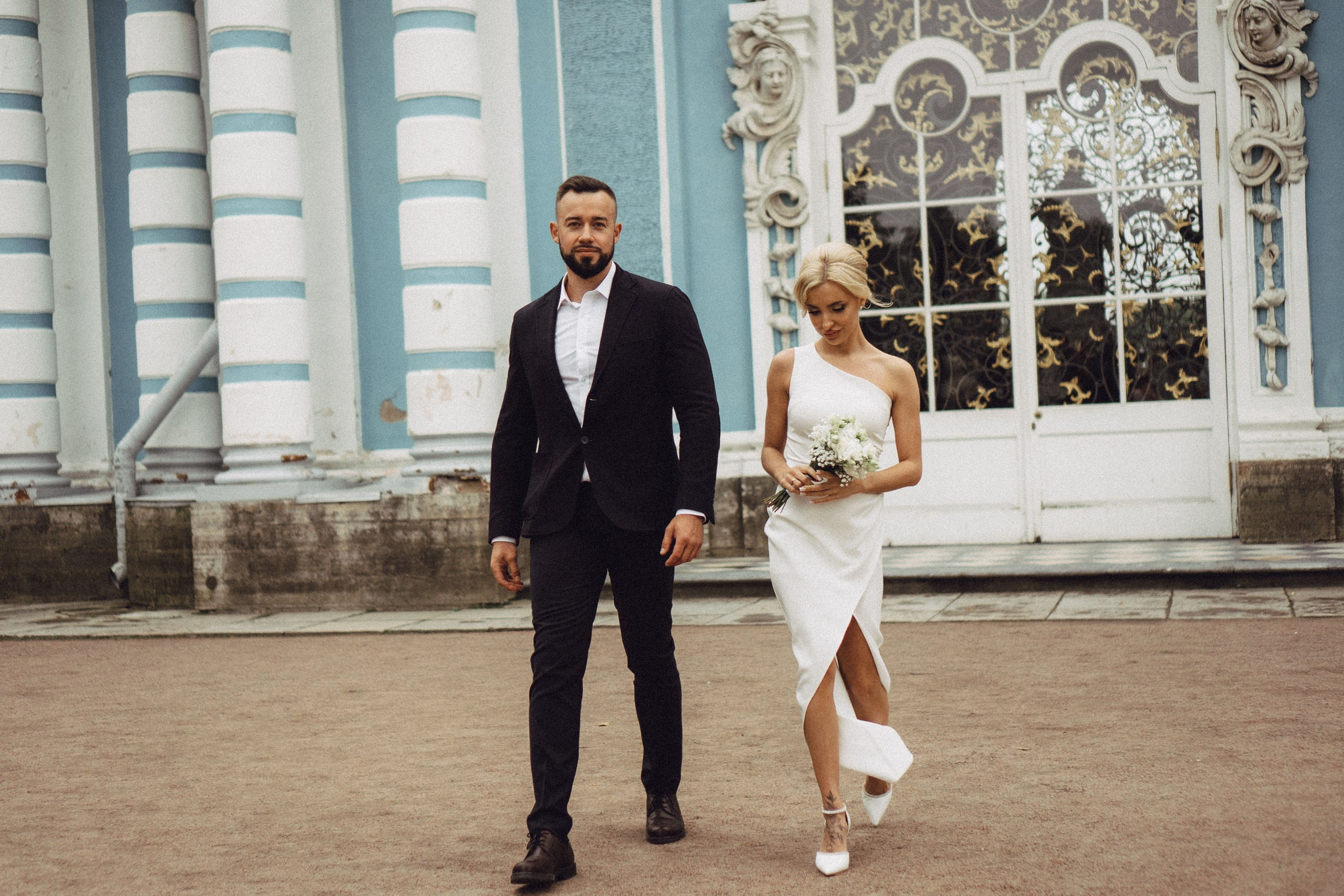 СВАДЕБНАЯ ИСТОРИЯ В ГОРОДЕ ПУШКИН ВОЗЛЕ ЕКАТЕРИНИНСКОГО ДВОРЦА И В ПАРКЕ. Профессиональный фотограф, Санкт-Петербург — Виктория Богомолова