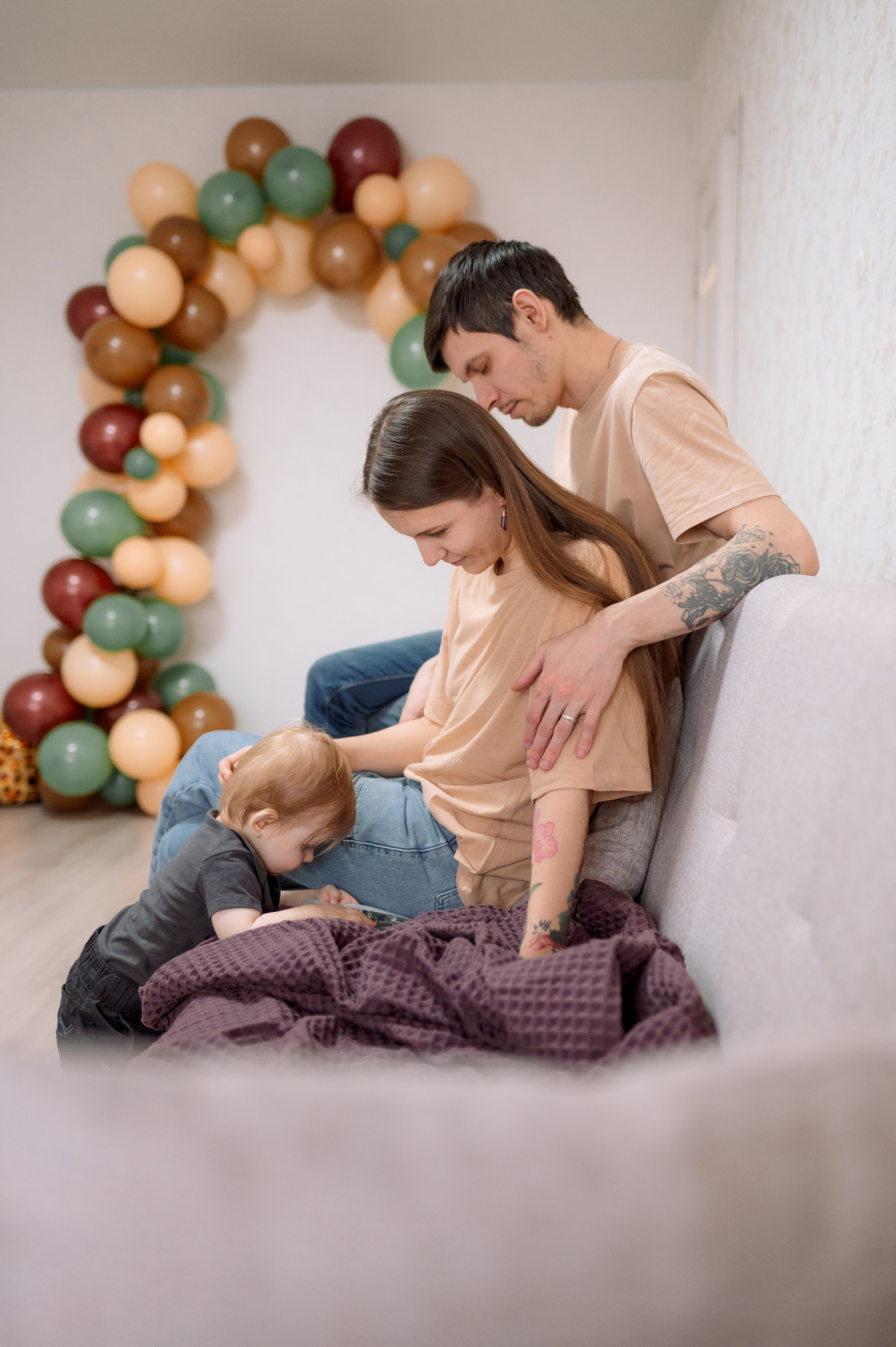 Семейная фотосессия на годик Владислава. Фотограф в Москве и Московской области Таня Яблочкина
