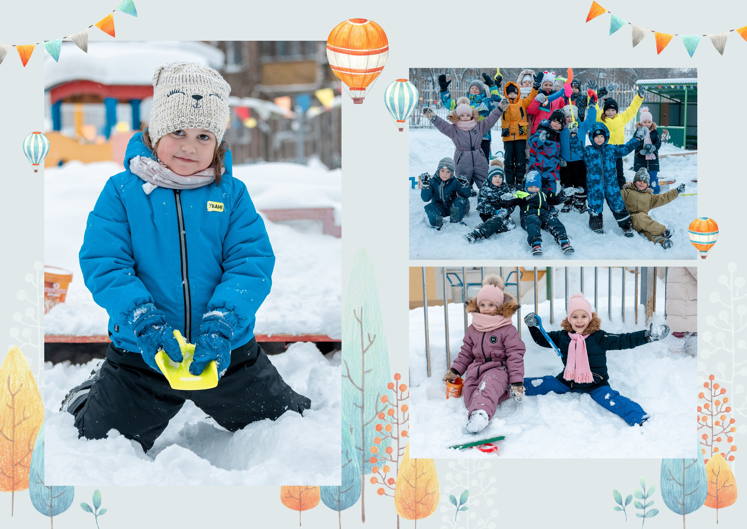 Макет 14 — Домики. Фотокниги и выпускные альбомы в Иваново
