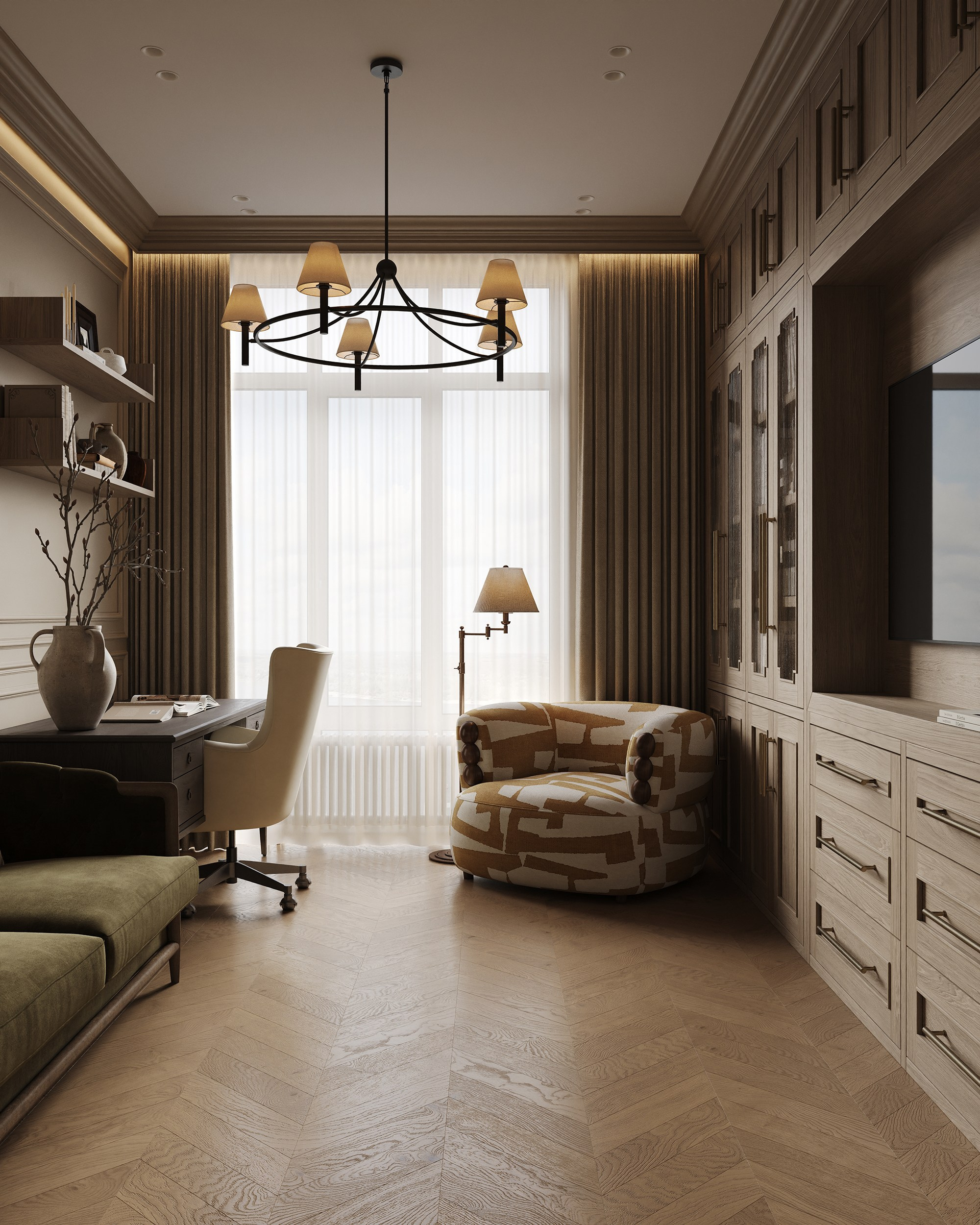 Кабинет «Минина». 3D визуализация интерьера Надежда Соколова