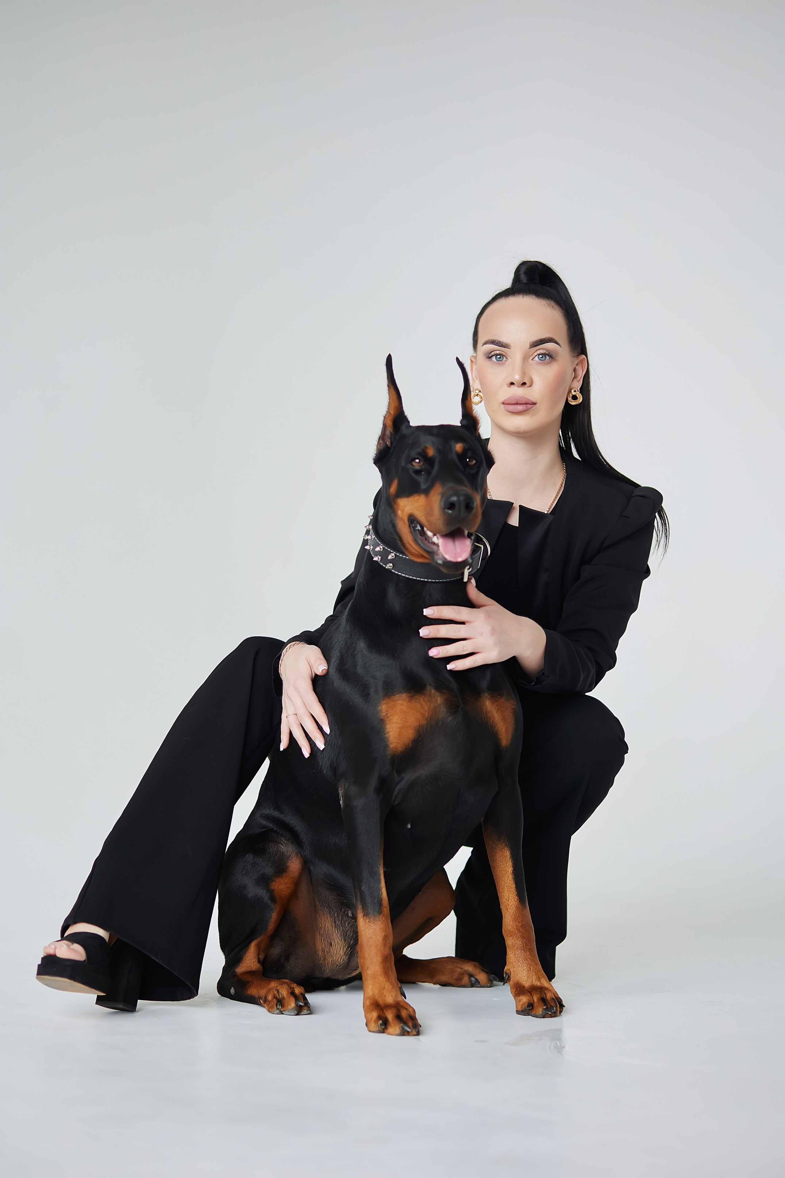 Анастасия с доберманом. Семейный и детский фотограф в Москве Шарапова Ирина