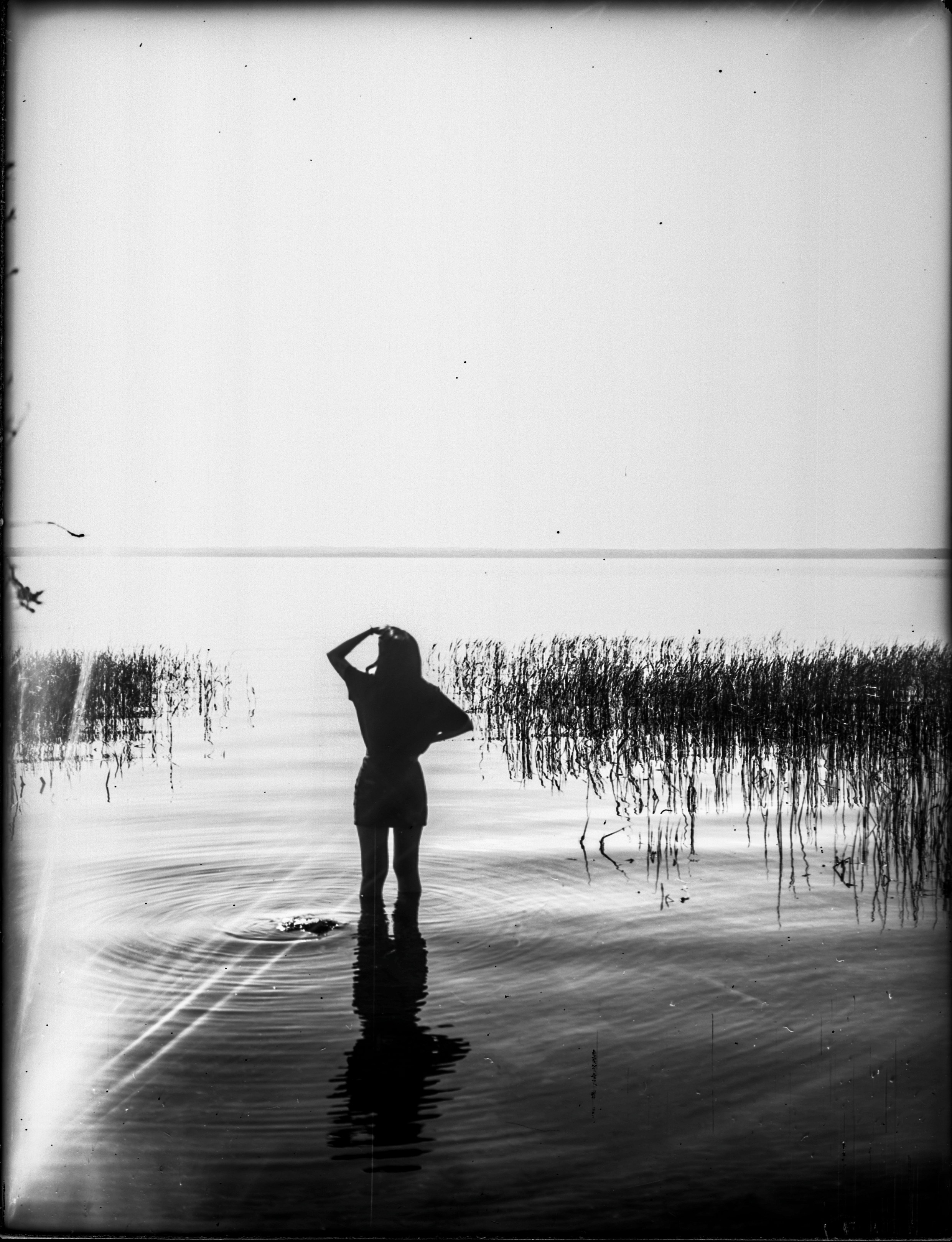 Glass plates. Darkroom aesthetics