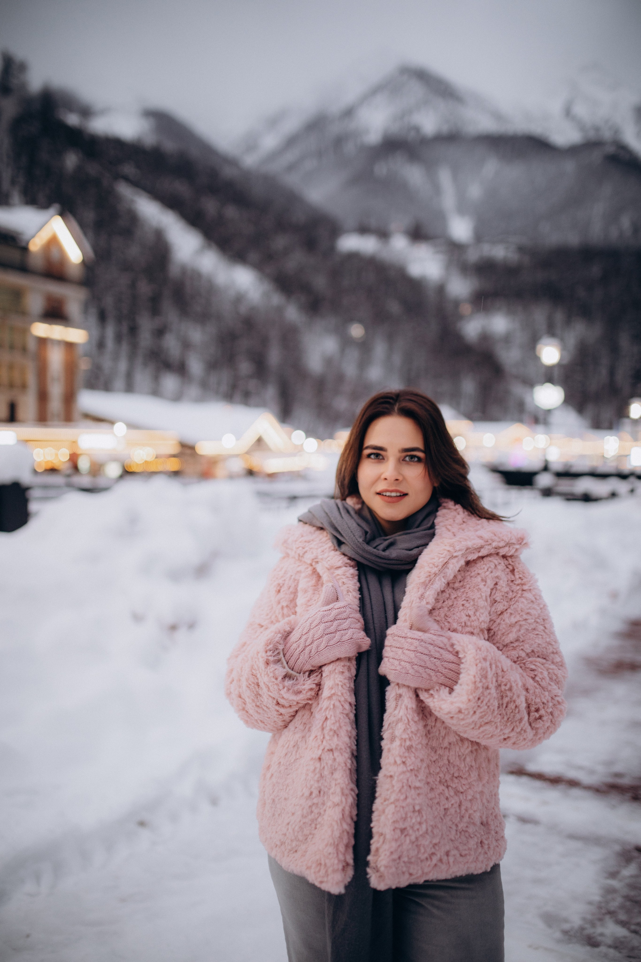 Зимняя прогулка на Розе Хутор с Кристиной. Фотограф Елизавета Балакир