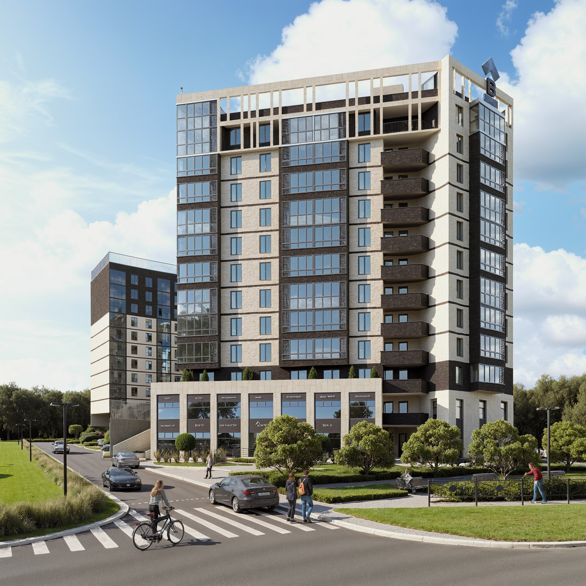 Residential Complex — Architectural 3D Visualization. 3D INTERIOR AND ARCHITECTURE VISUALIZATION